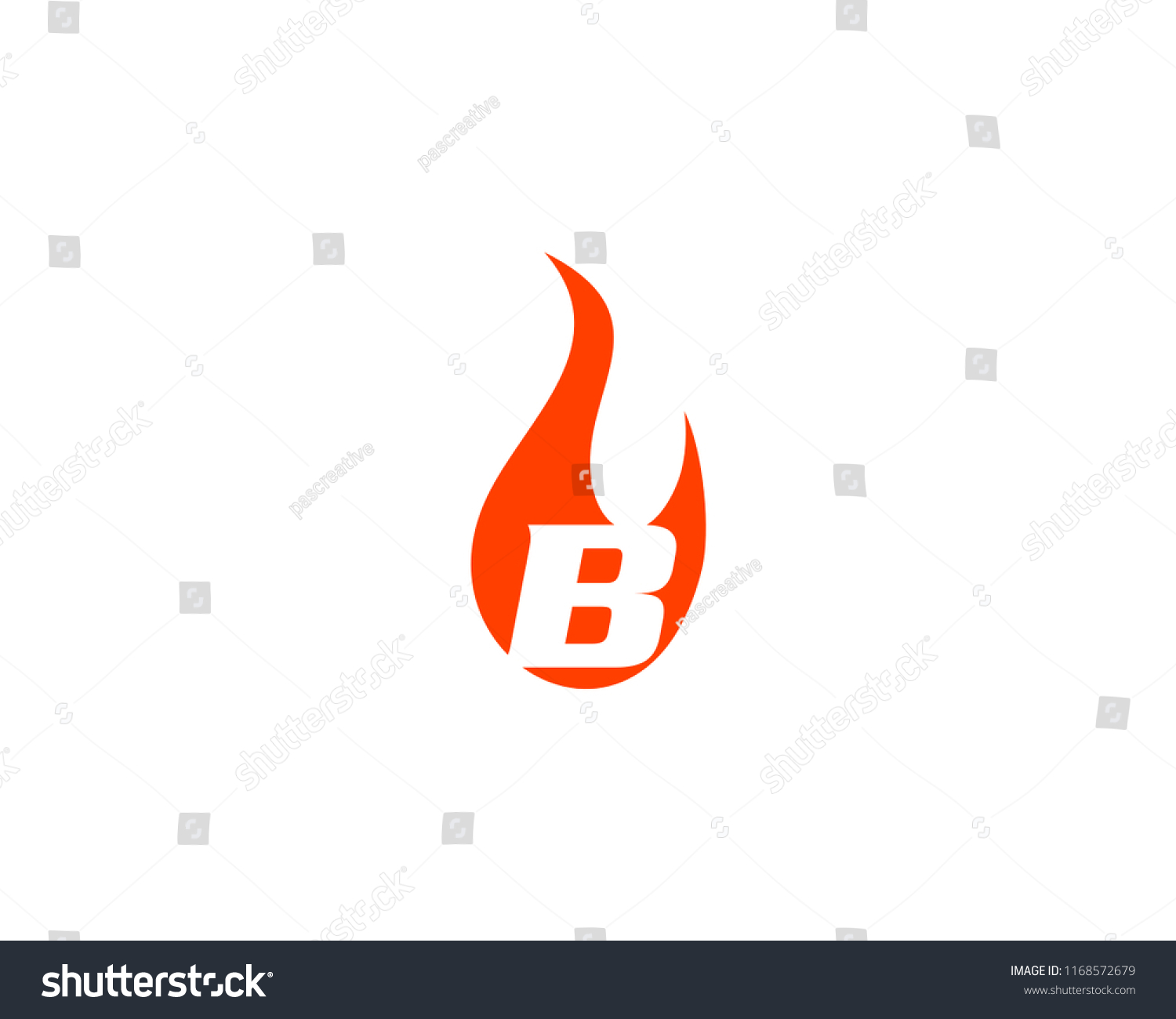 B Letter Flame Logo Design Fire Stock Vector (Royalty Free) 1168572679 ...