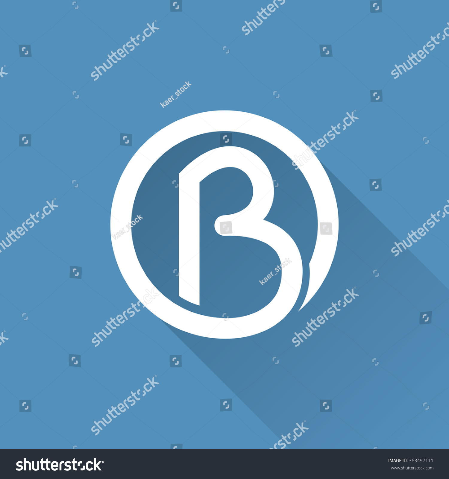 B Letter Circle Logo Vector Design Stock Vector (Royalty Free ...