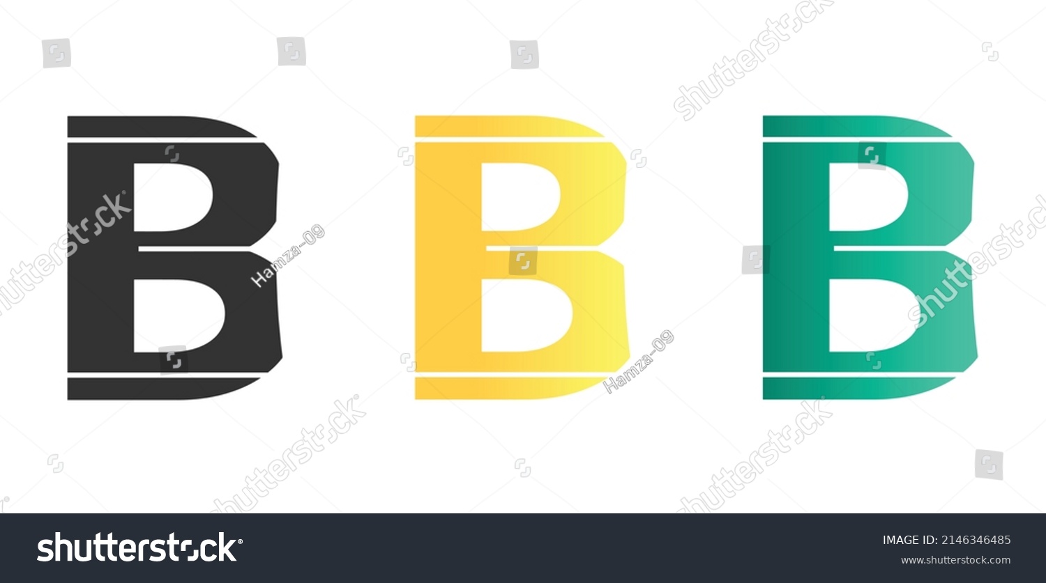 B Letter Minimal Vector Logo Design Stock Vector (Royalty Free ...