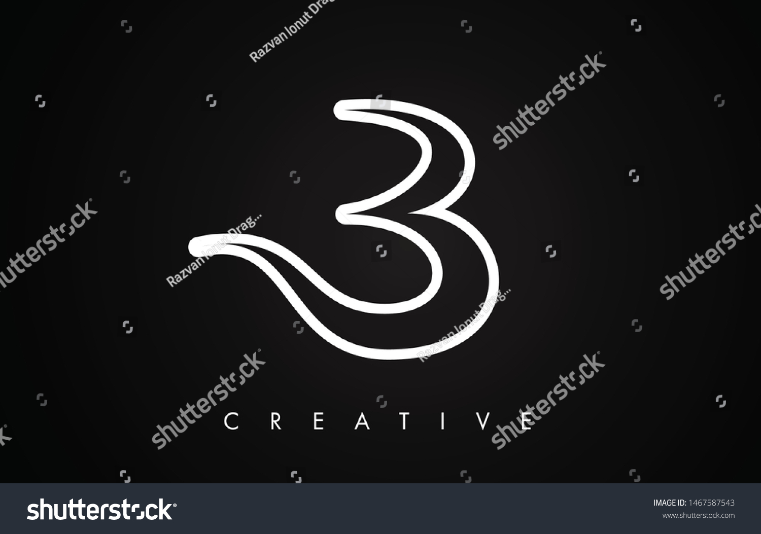 B Letter Modern Trendy Design Logo Stock Vector (Royalty Free ...