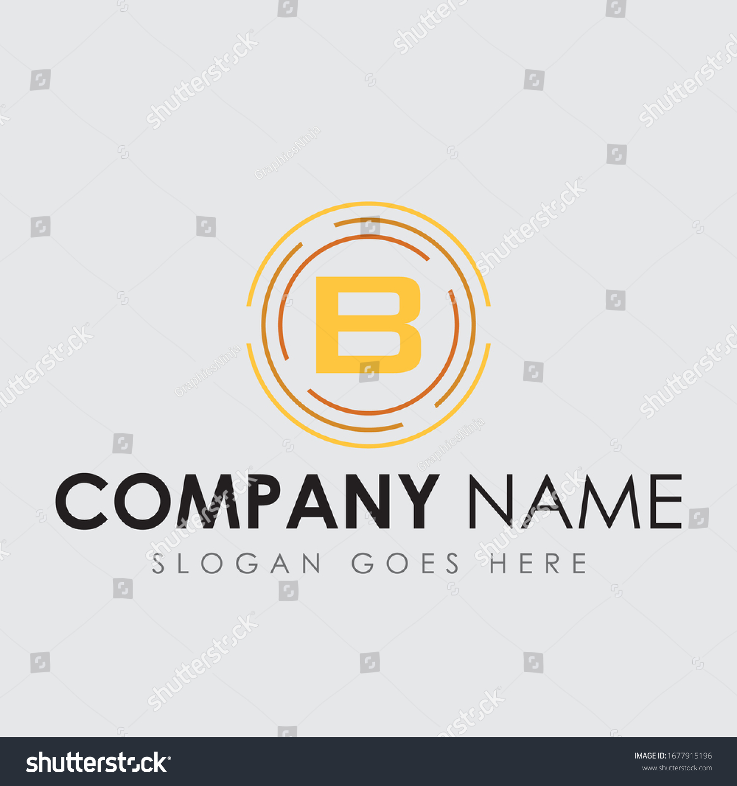 B Letter Tech Vector Logo Design Stock Vector (Royalty Free) 1677915196 ...