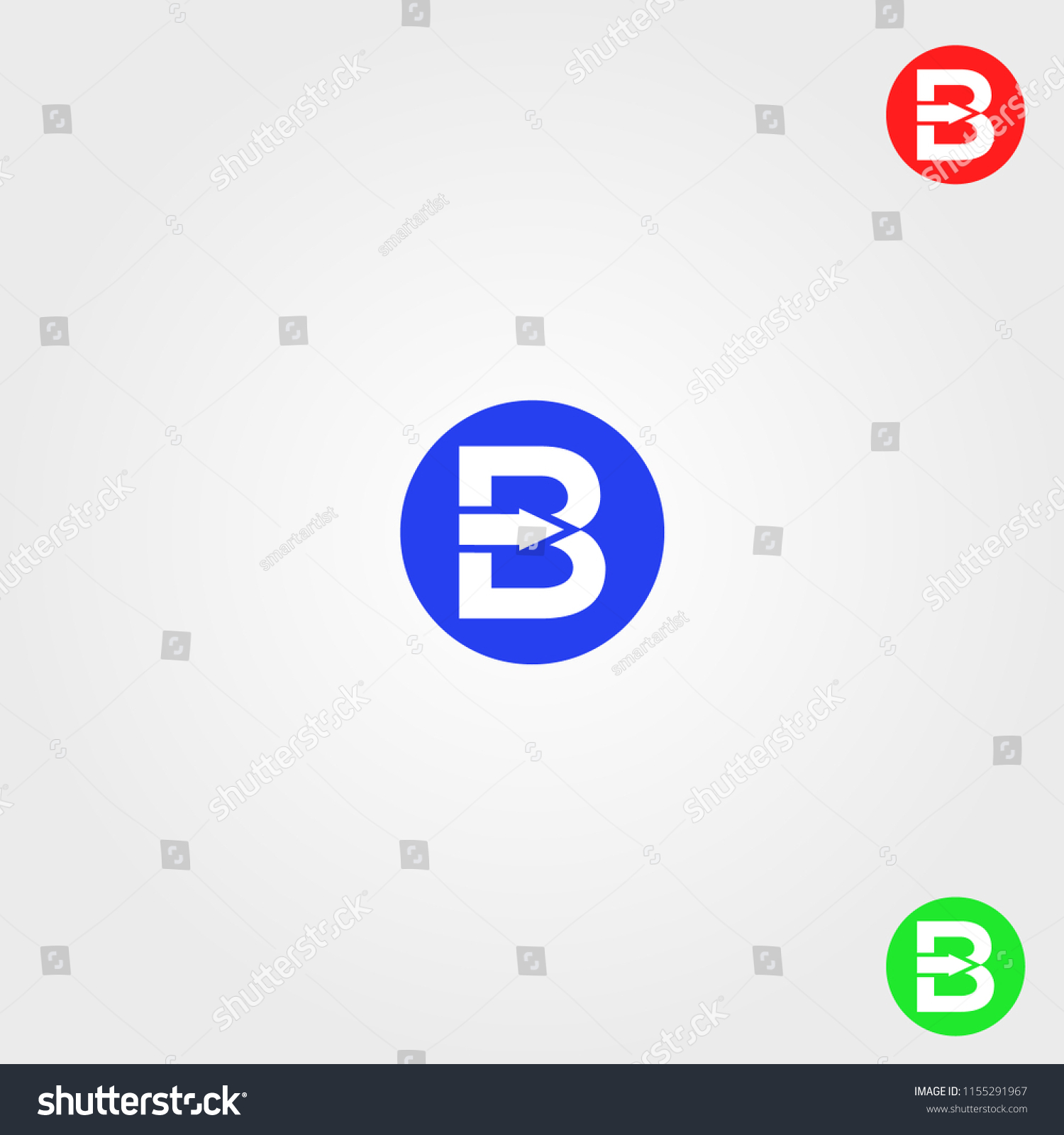 B Letter Arrow Circle Vector Logo: เวกเตอร์สต็อก (ปลอดค่าลิขสิทธิ์ ...