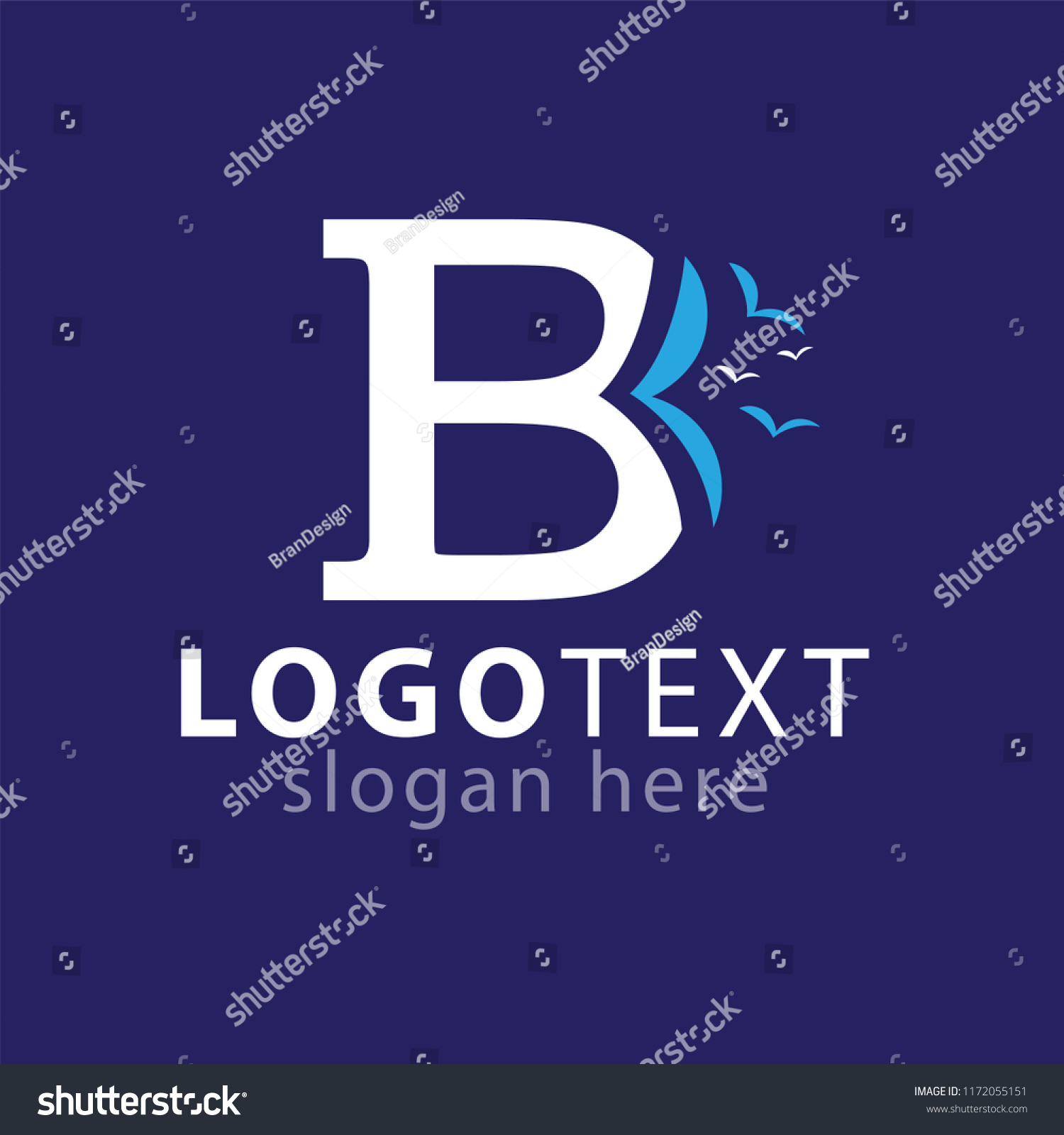 B Letter Bird Logo Icon Vector: เวกเตอร์สต็อก (ปลอดค่าลิขสิทธิ์ ...