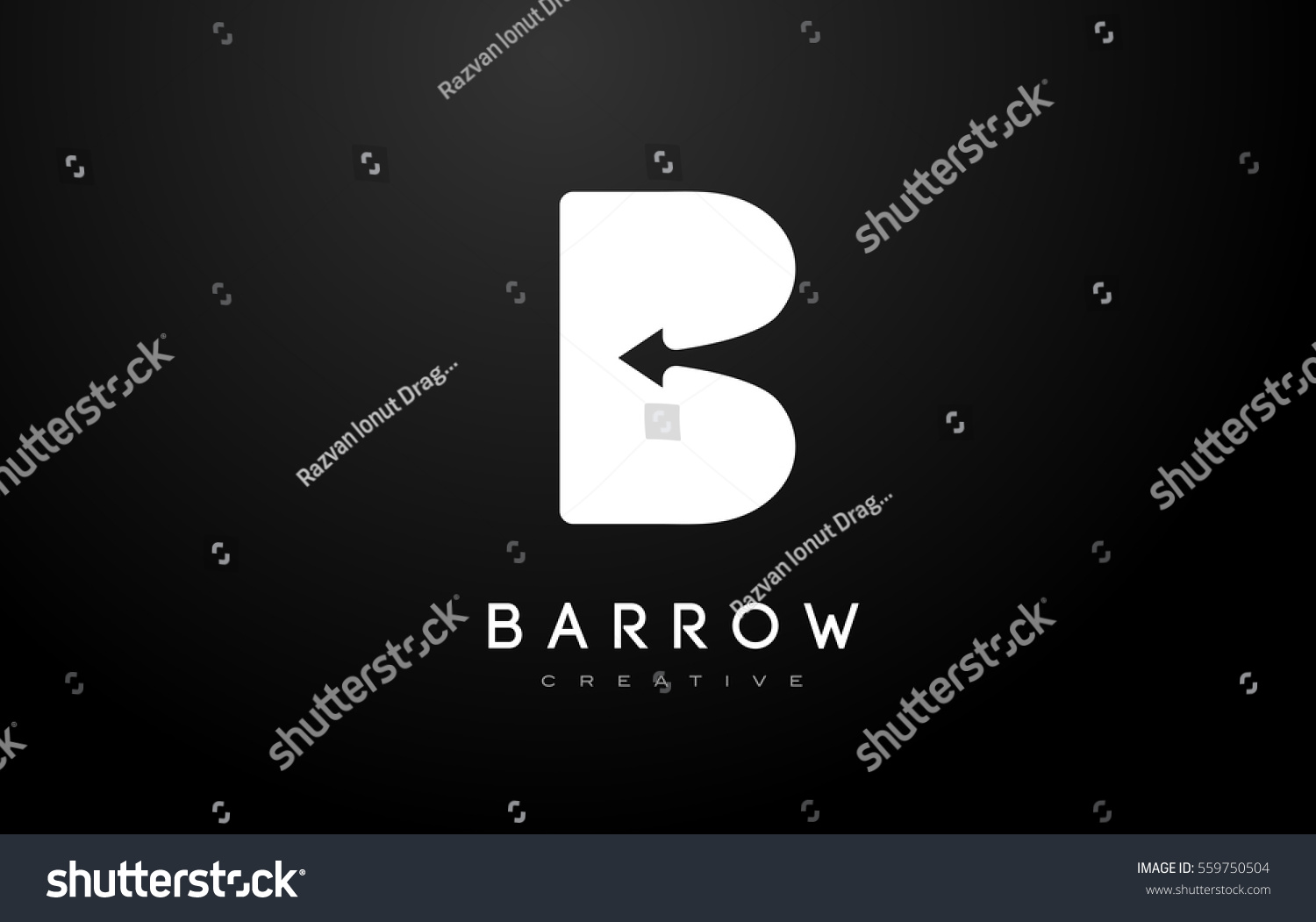 B Logo Arrowb Letter Design Vector Stock Vector (Royalty Free ...