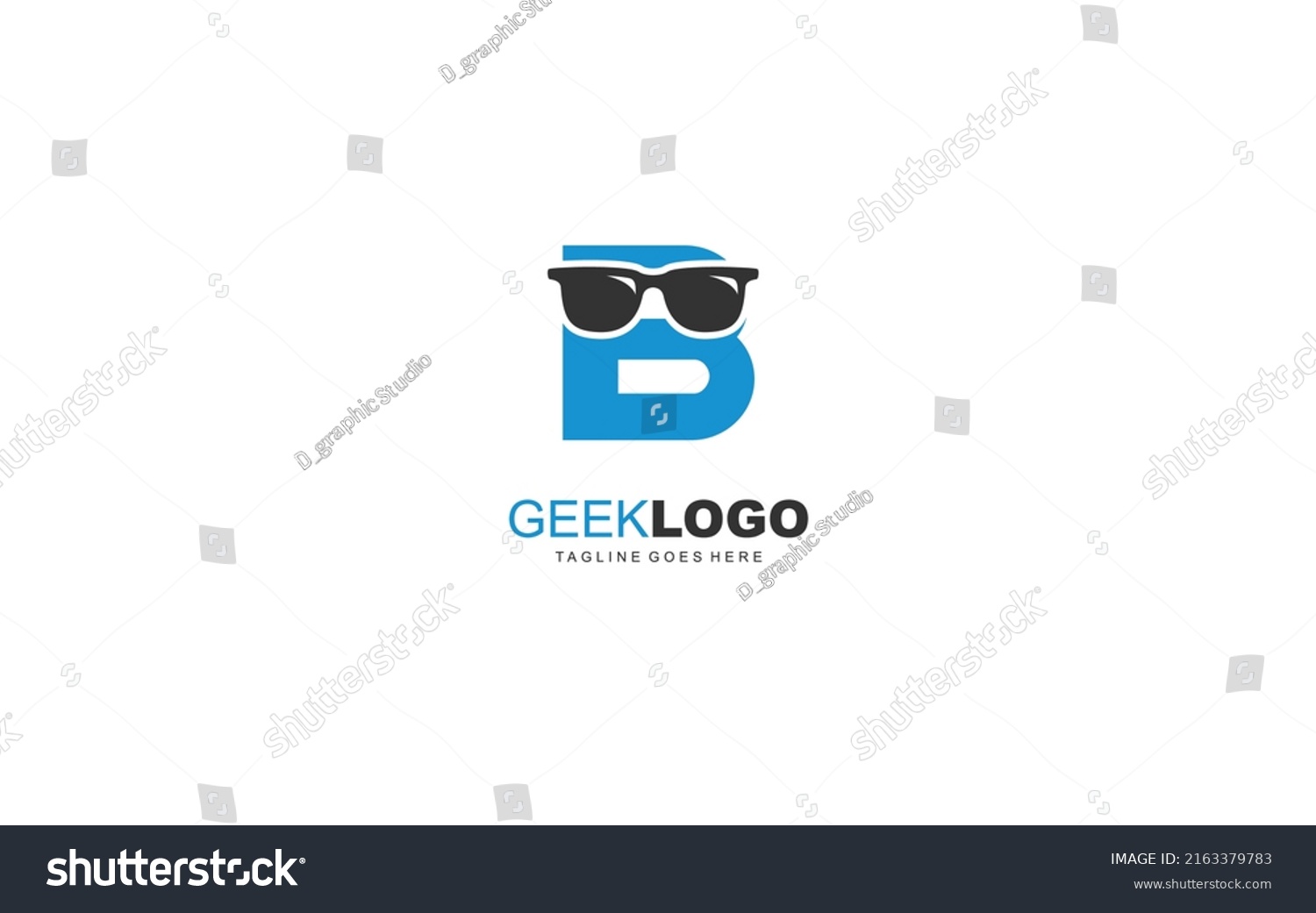 B Logo Sunglasses Identity Letter Template Stock Vector (Royalty Free ...