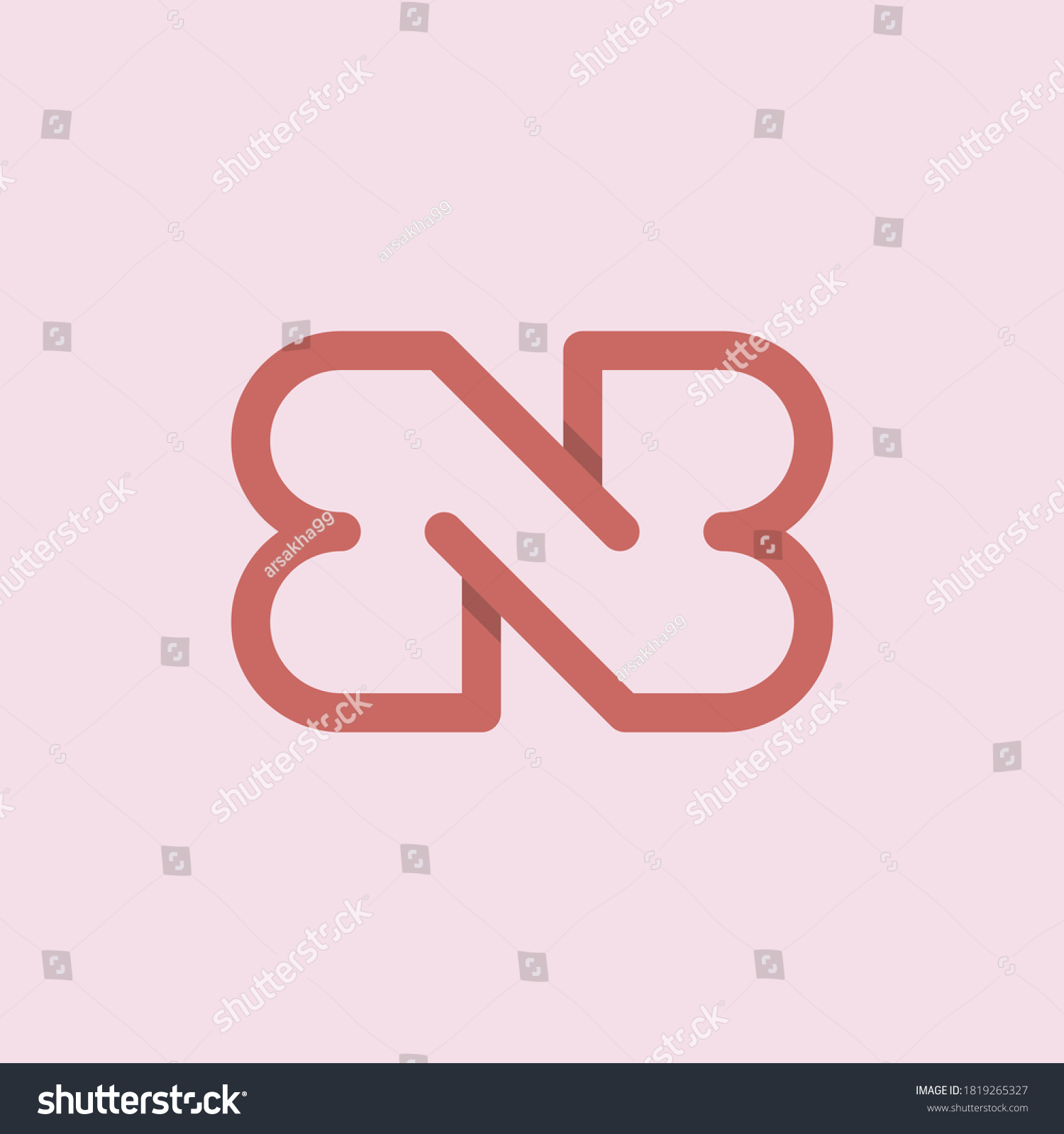 SVG of B N B / BN / NB letter logo design vector	 svg