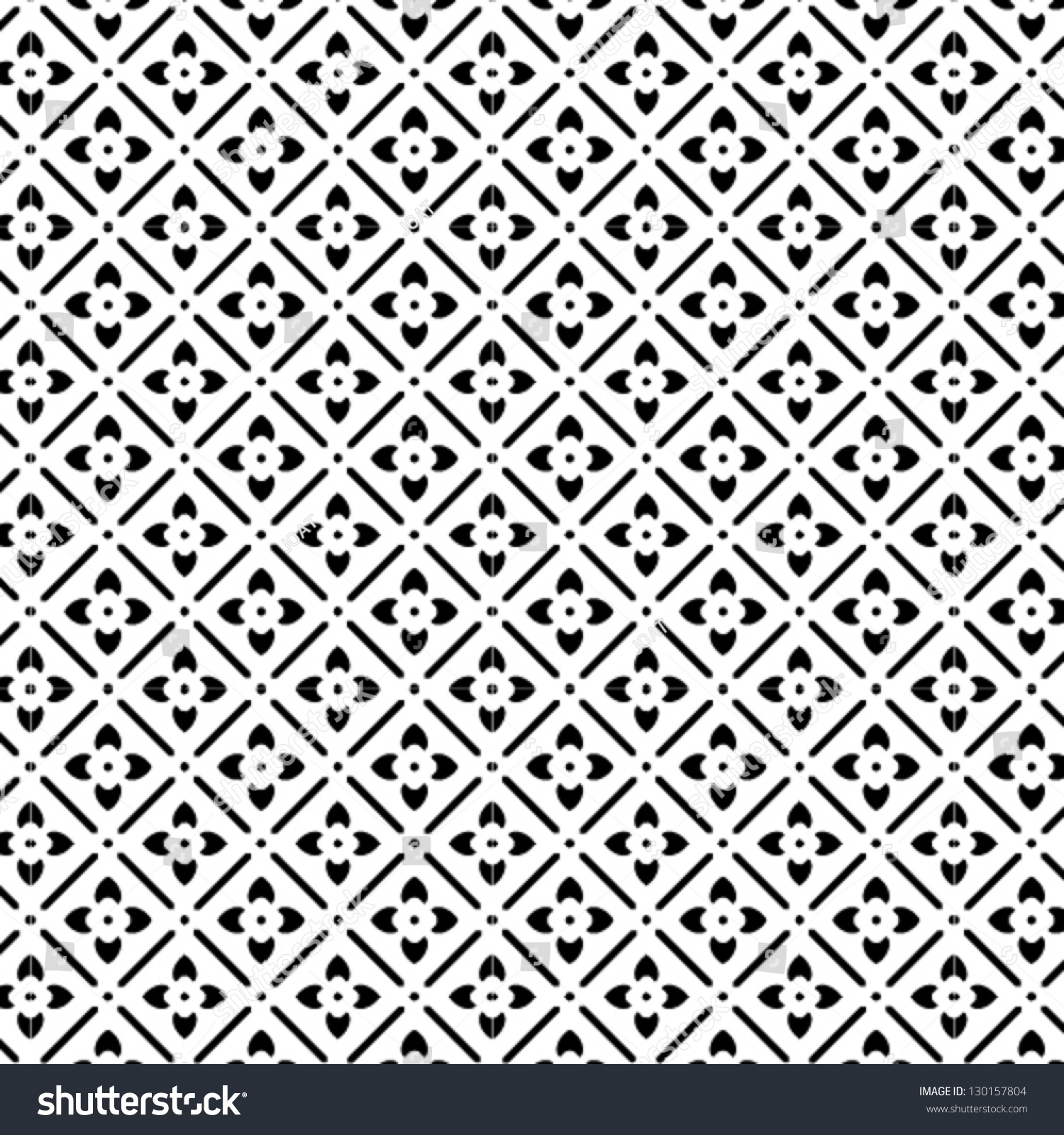 B&W Elegant Vector Pattern - 130157804 : Shutterstock