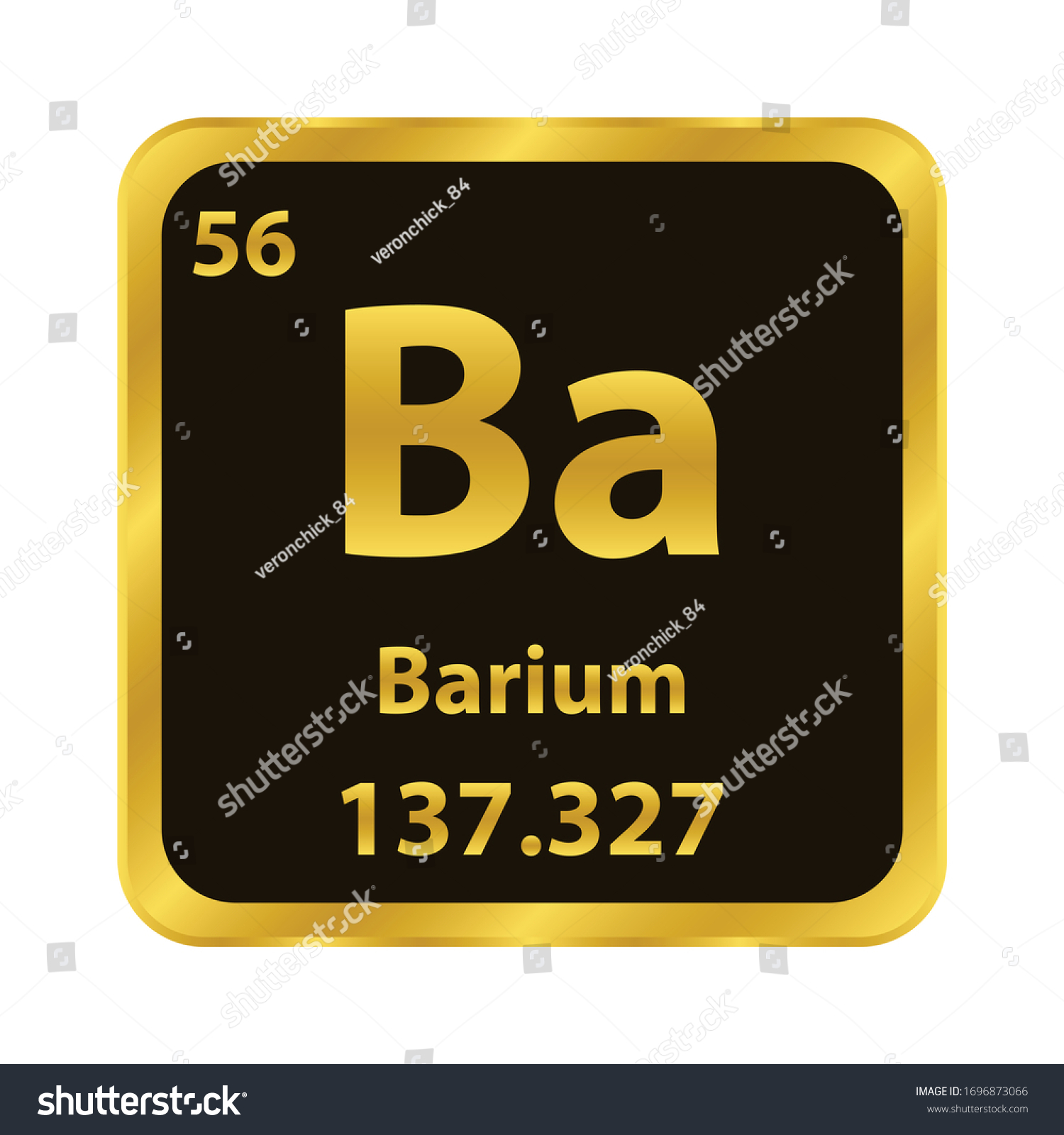 Ba Barium Chemical Element Icon Chemical Stock Vector Royalty Free 1696873066