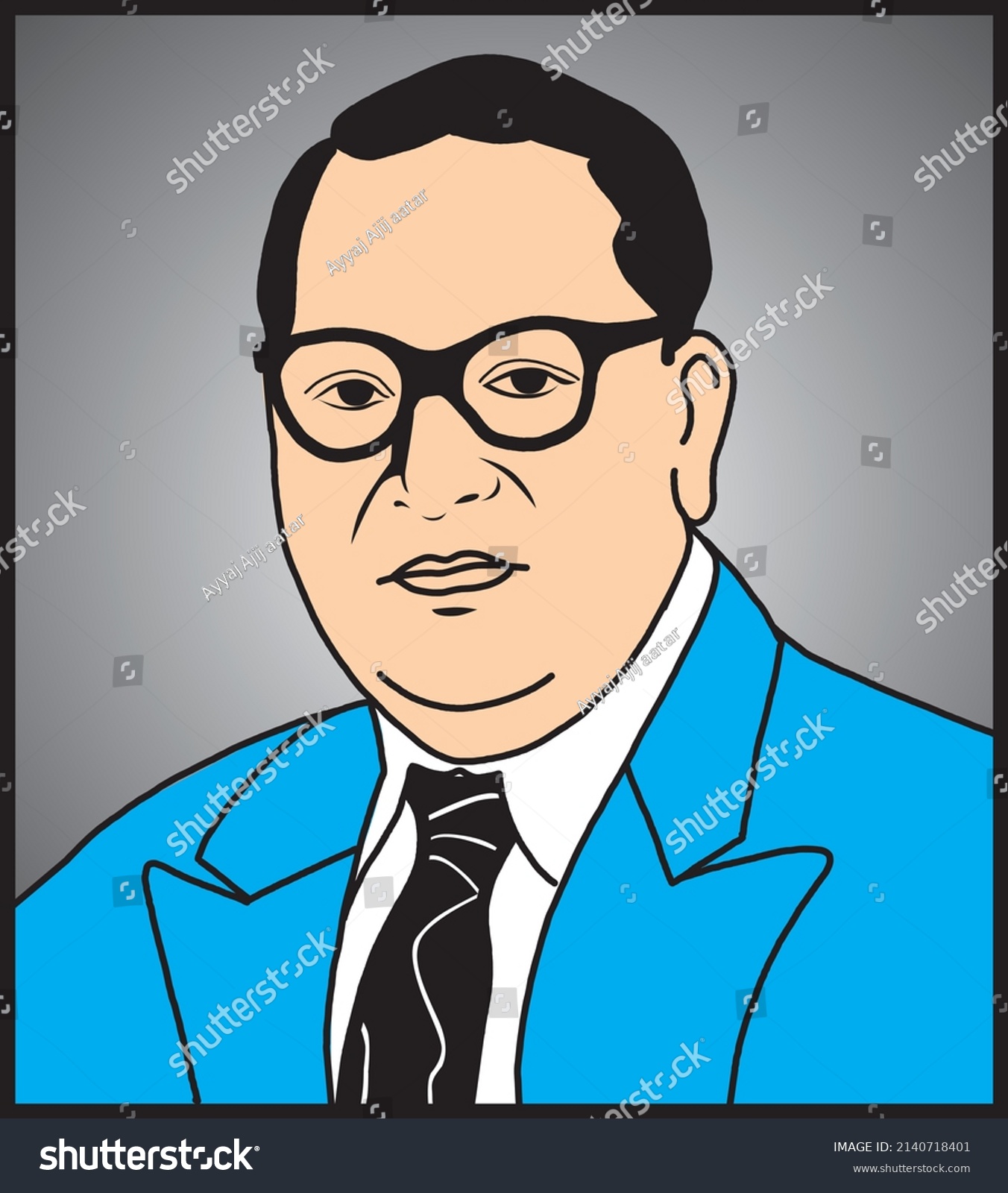 Babasaheb Ambedkar Illustration Vector File Indian Stock Vector ...