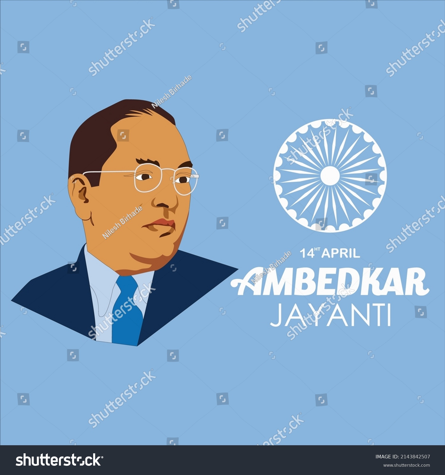 Babasaheb Bhimrao Ambedkar Ambedkar Jayanti Father Stock Vector ...