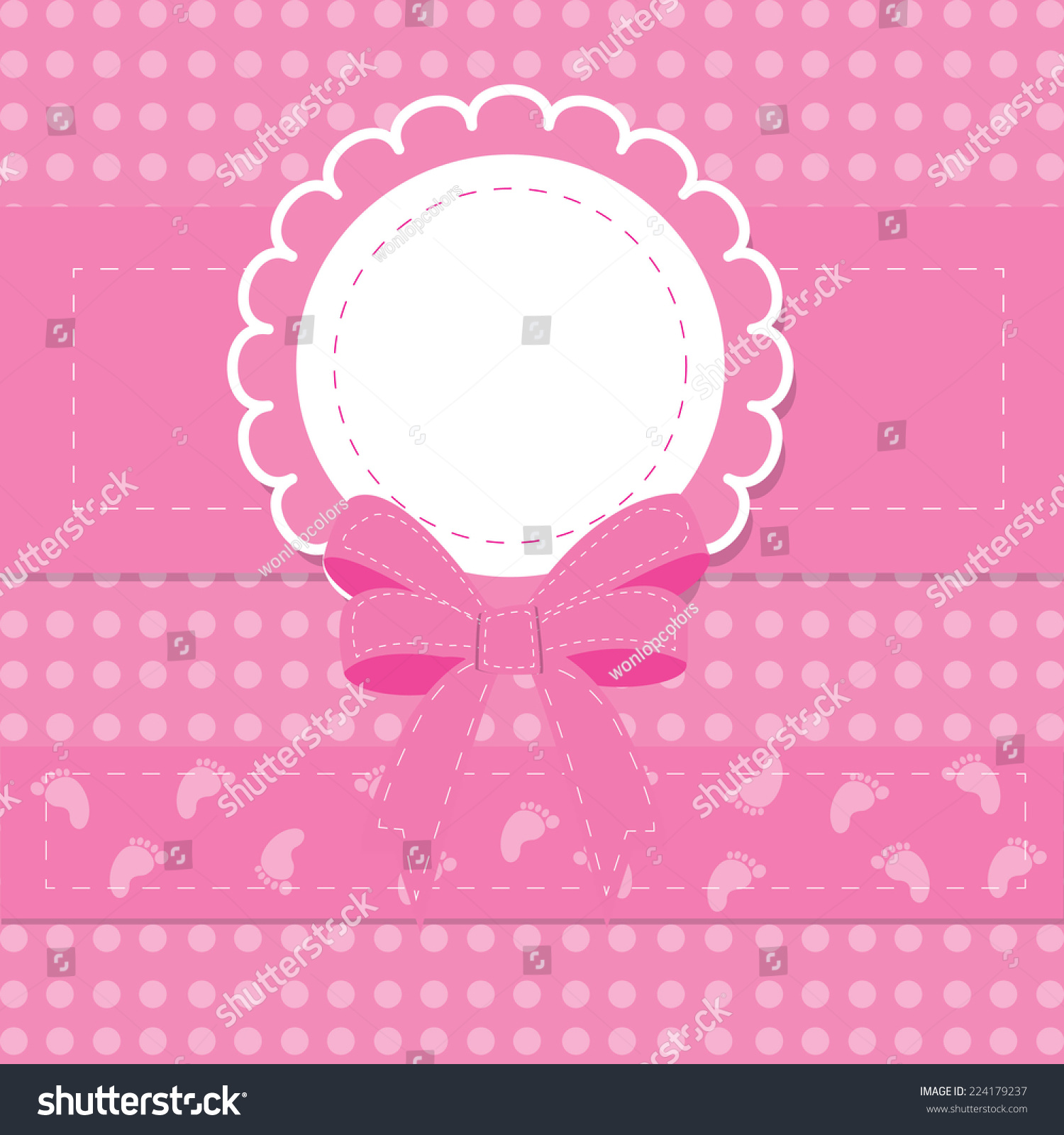 Baby Background Frame Vector Illustration เวกเตอร์สต็อก (ปลอดค่า