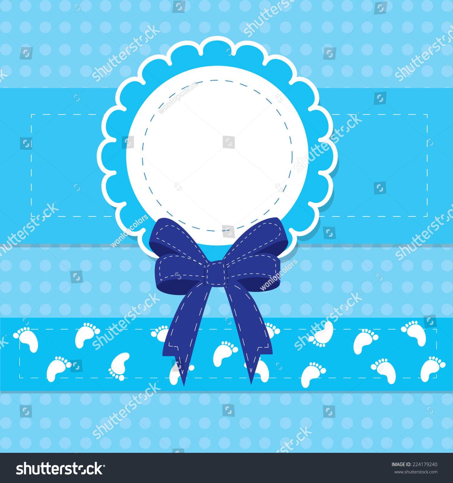 Baby Background Frame Vector Illustration เวกเตอร์สต็อก (ปลอดค่า