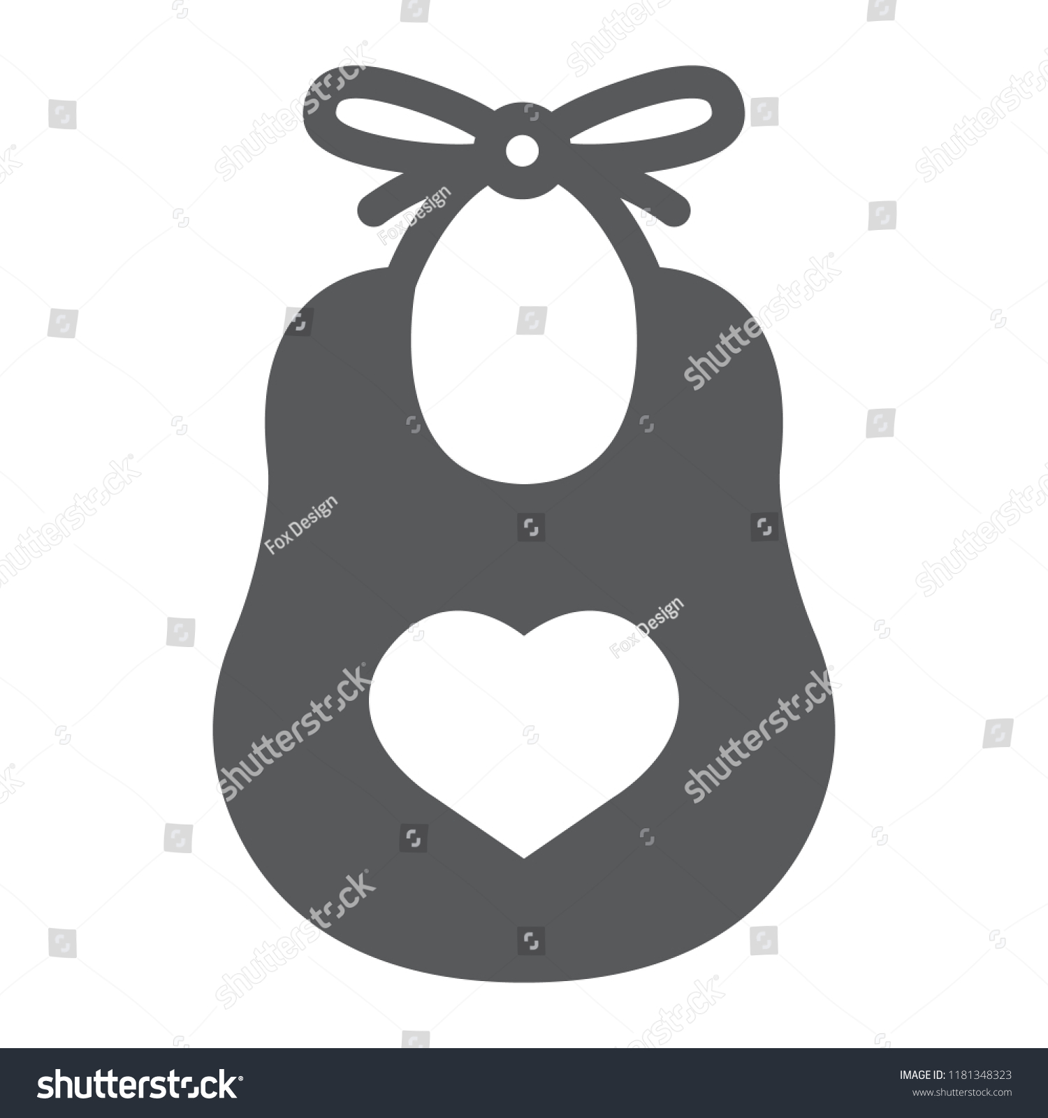 SVG of Baby bib glyph icon, child and clothes, wear sign, vector graphics, a solid pattern on a white background, eps 10. svg