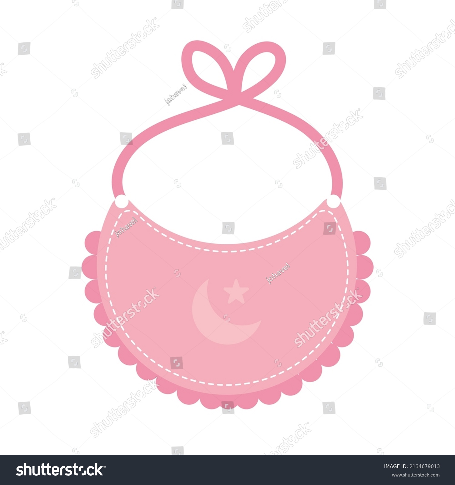 SVG of baby bib icon isolated flat svg