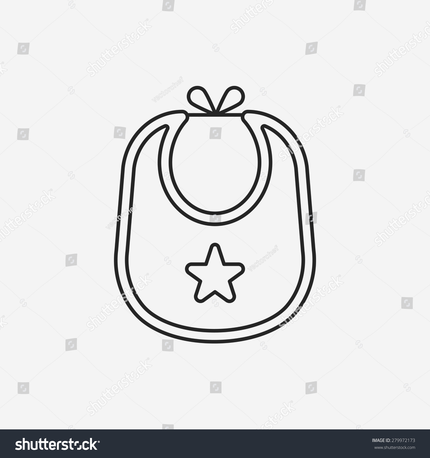 SVG of Baby bib line icon svg