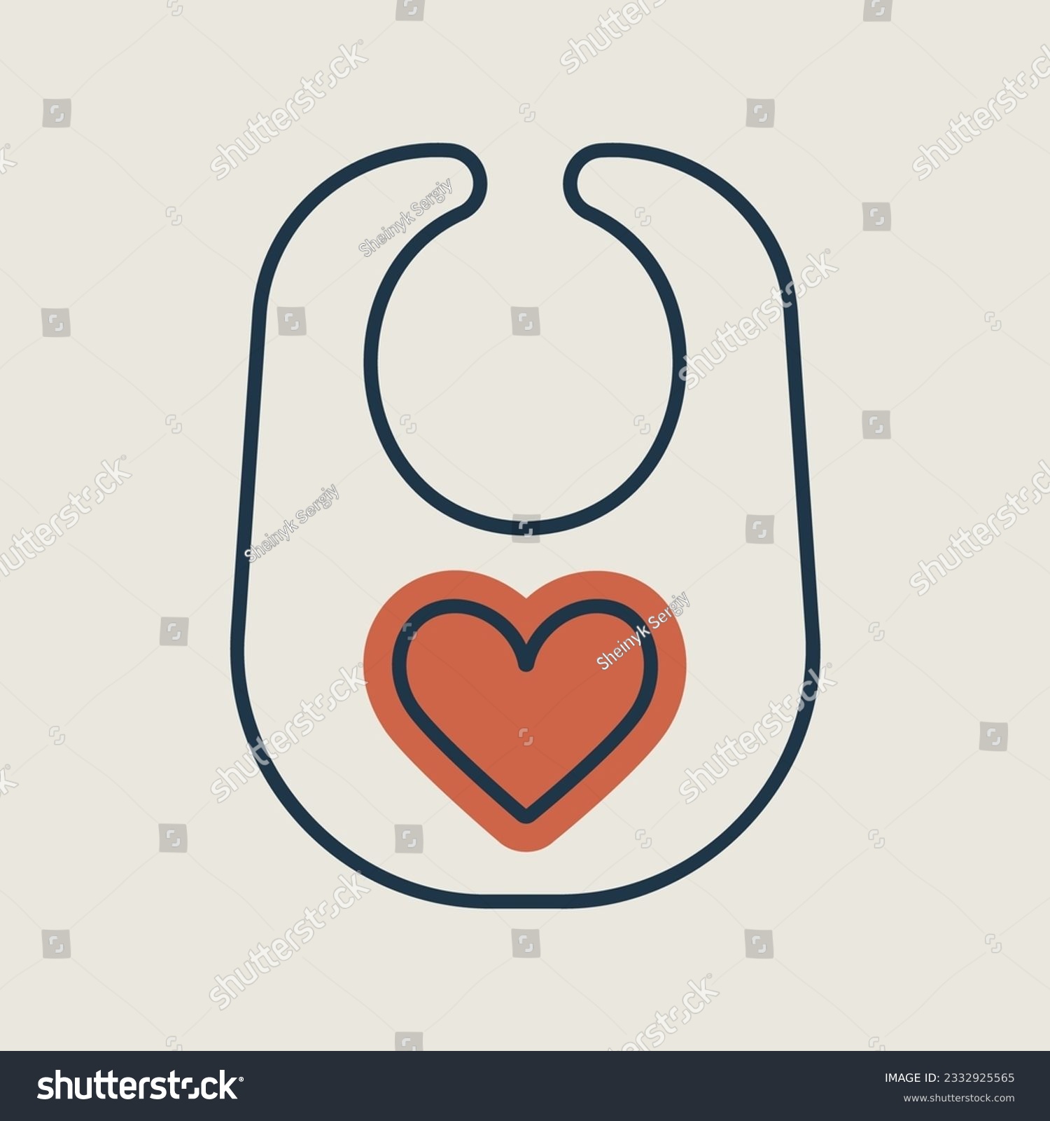 SVG of Baby bib vector isolated icon. Graph symbol for children and newborn babies web site and apps design, logo, app, UI svg