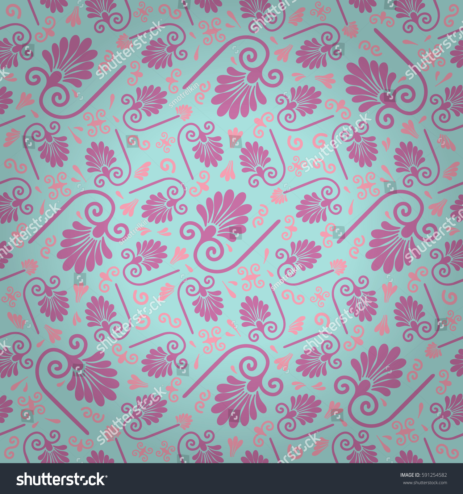 Baby Blue Pink Decorative Seamless Pattern Stock Vector (royalty Free 