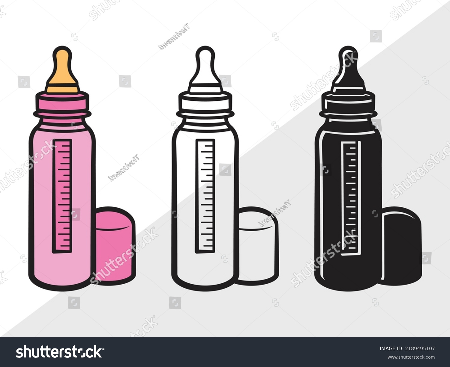 SVG of Baby Bottle Clipart SVG Printable Vector Illustration svg