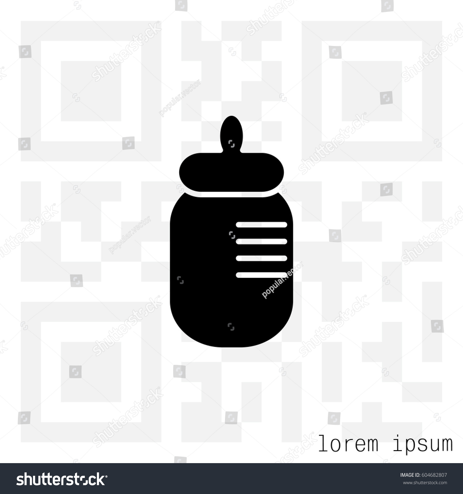 Baby Bottle Icon Vector Illustration 库存矢量图 604682807 - Shutterstock