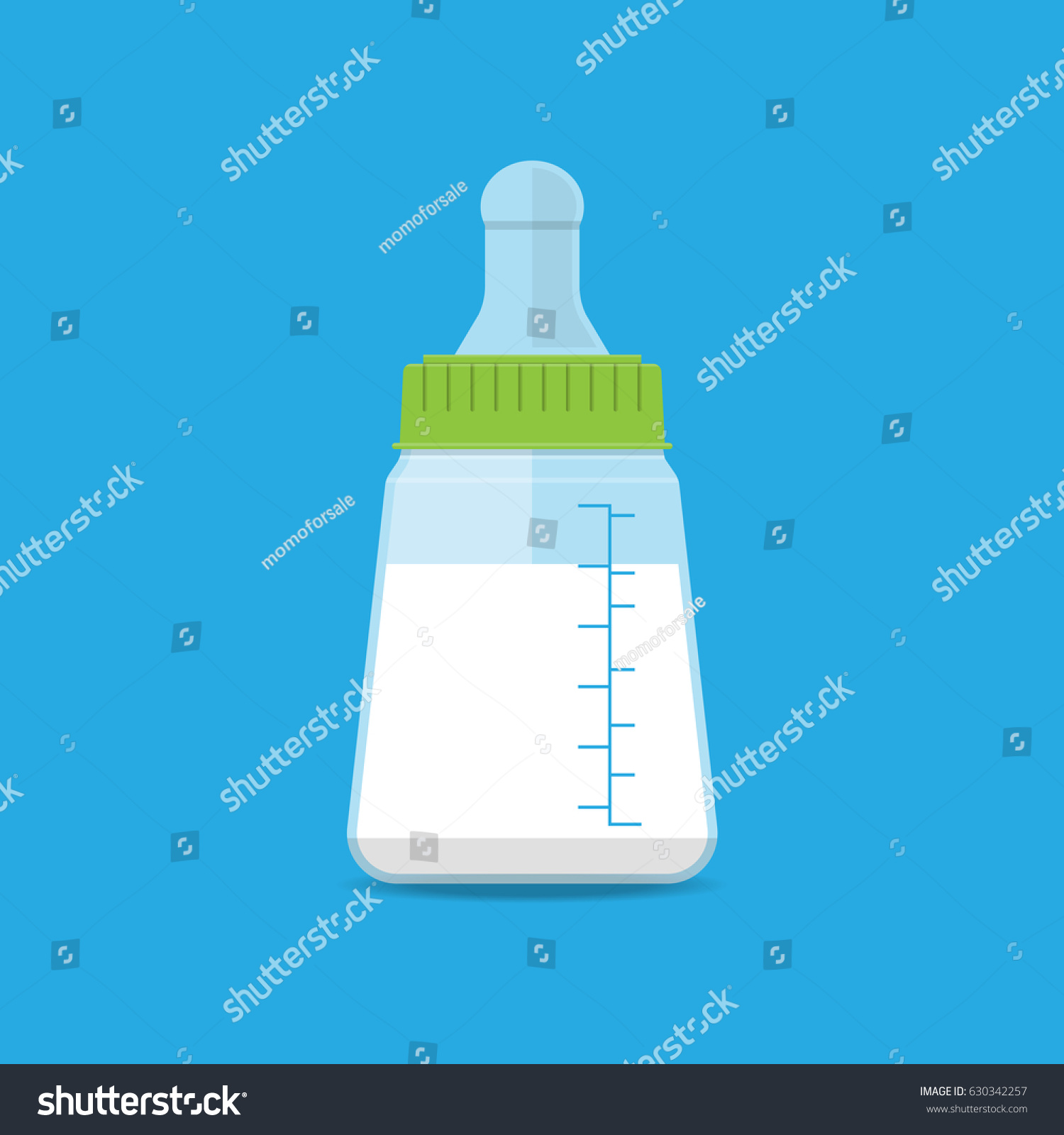 Baby Bottle Vector Flat Design Stock Vector (Royalty Free) 630342257 ...