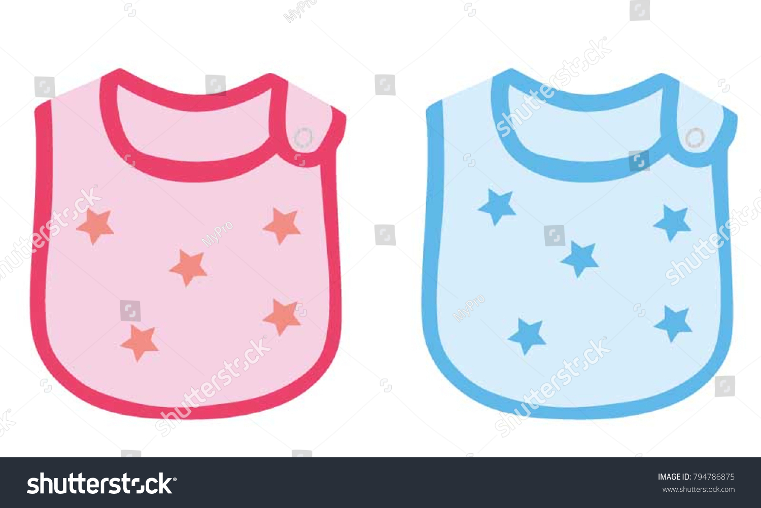 SVG of Baby boy and baby girl apron. vector illustration svg
