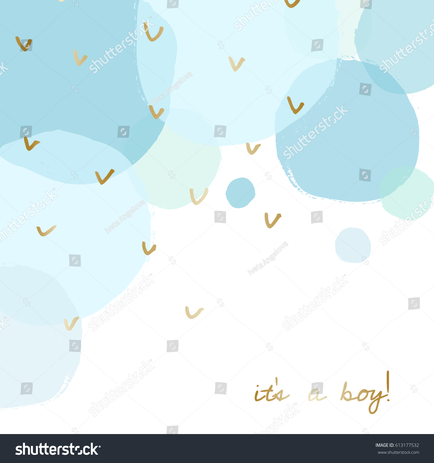 Baby Boy Birth Announcementbaby Shower Card Stock Vector (Royalty Free ...