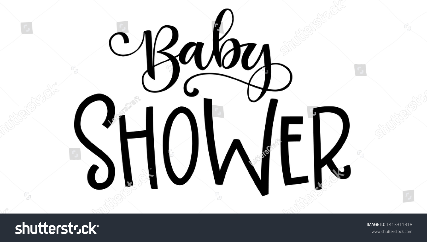 Baby Boy Logo Quote Baby Shower Stock Vector Royalty Free 1413311318