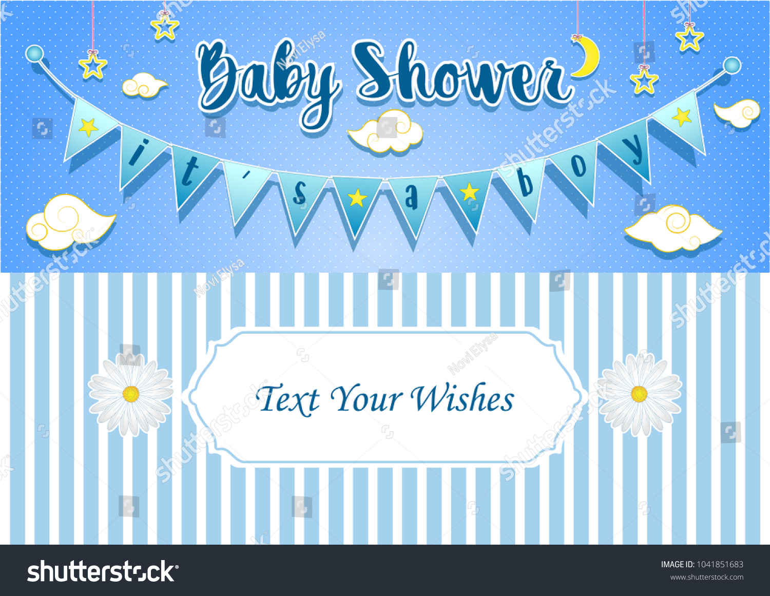 SVG of Baby boy shower invitation card design template svg