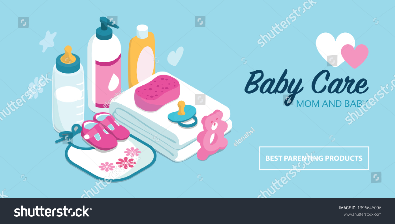 SVG of Baby care accessories and shower items, childhood and maternity concept svg
