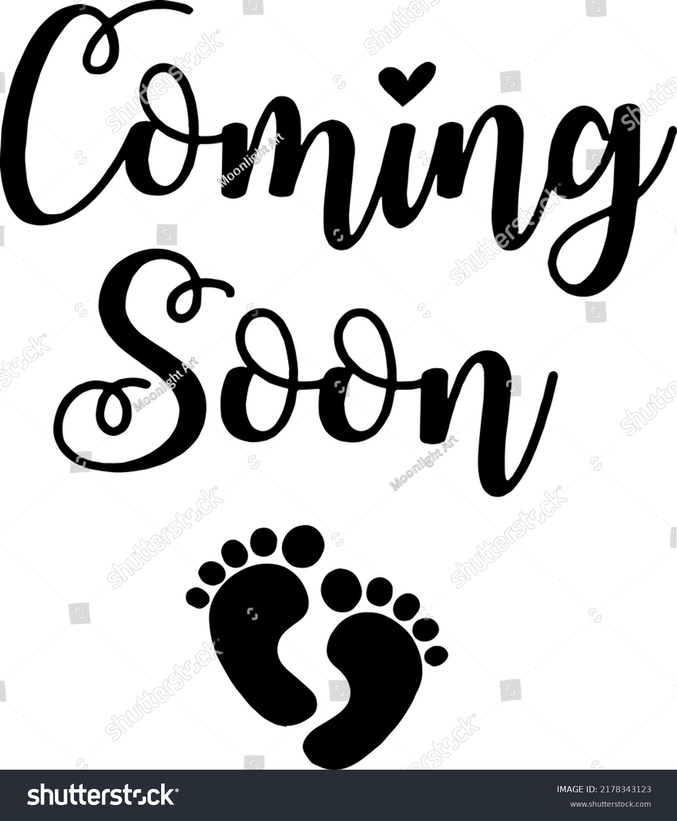 SVG of Baby Coming Soon Typography Svg, Pregnancy Announcement Svg, Baby svg, Baby Onesie, Baby Girl Cut File For Cricut And Silhouette svg