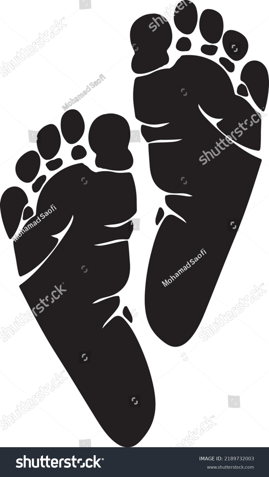 SVG of Baby Feet Silhouette SVG Cut File Graphic. Perfect for signs, decals and all your crafting projects! please make support your cutting machine supports one of these formats. svg