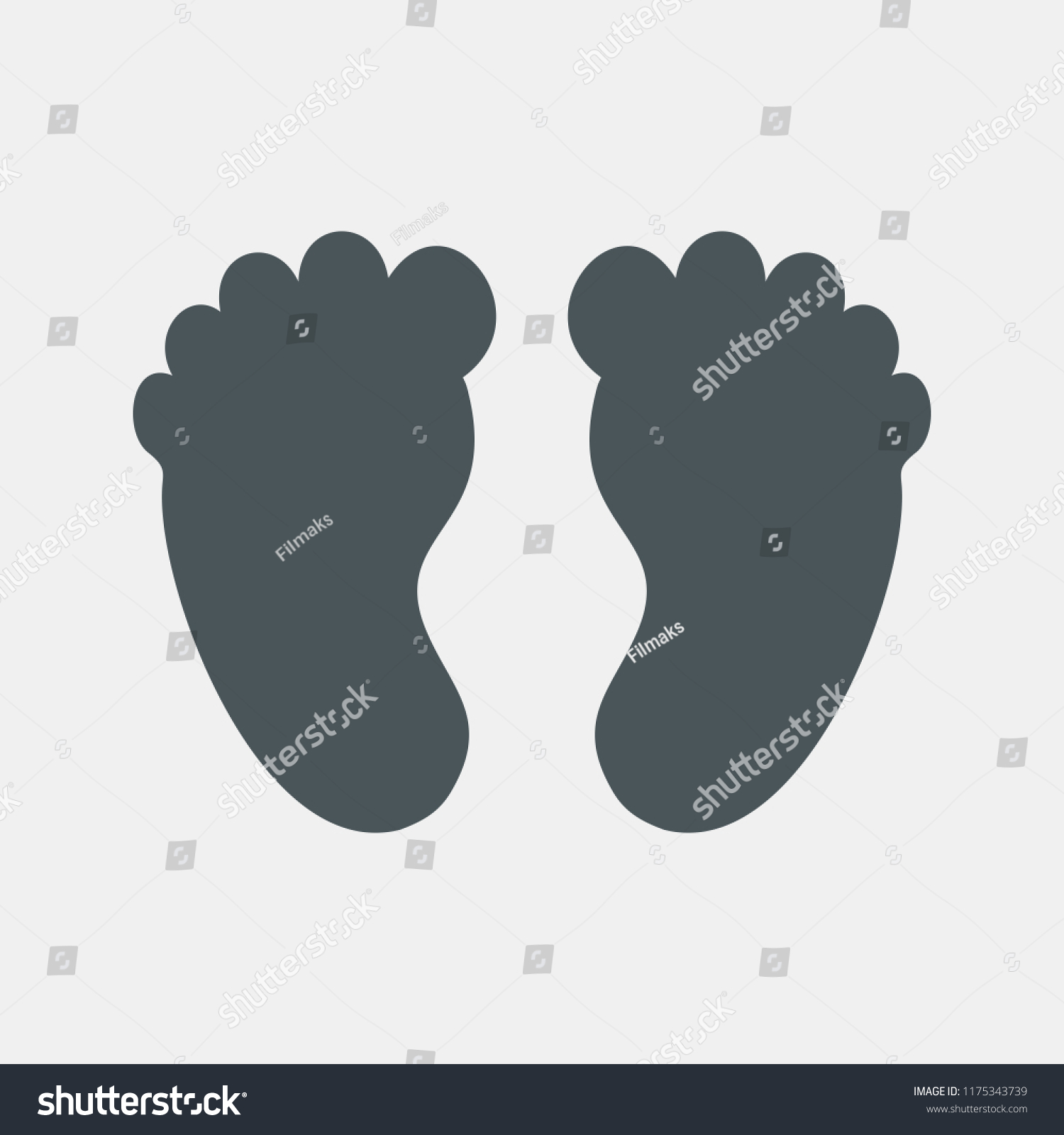 SVG of Baby foot prints quality vector illustration cut svg