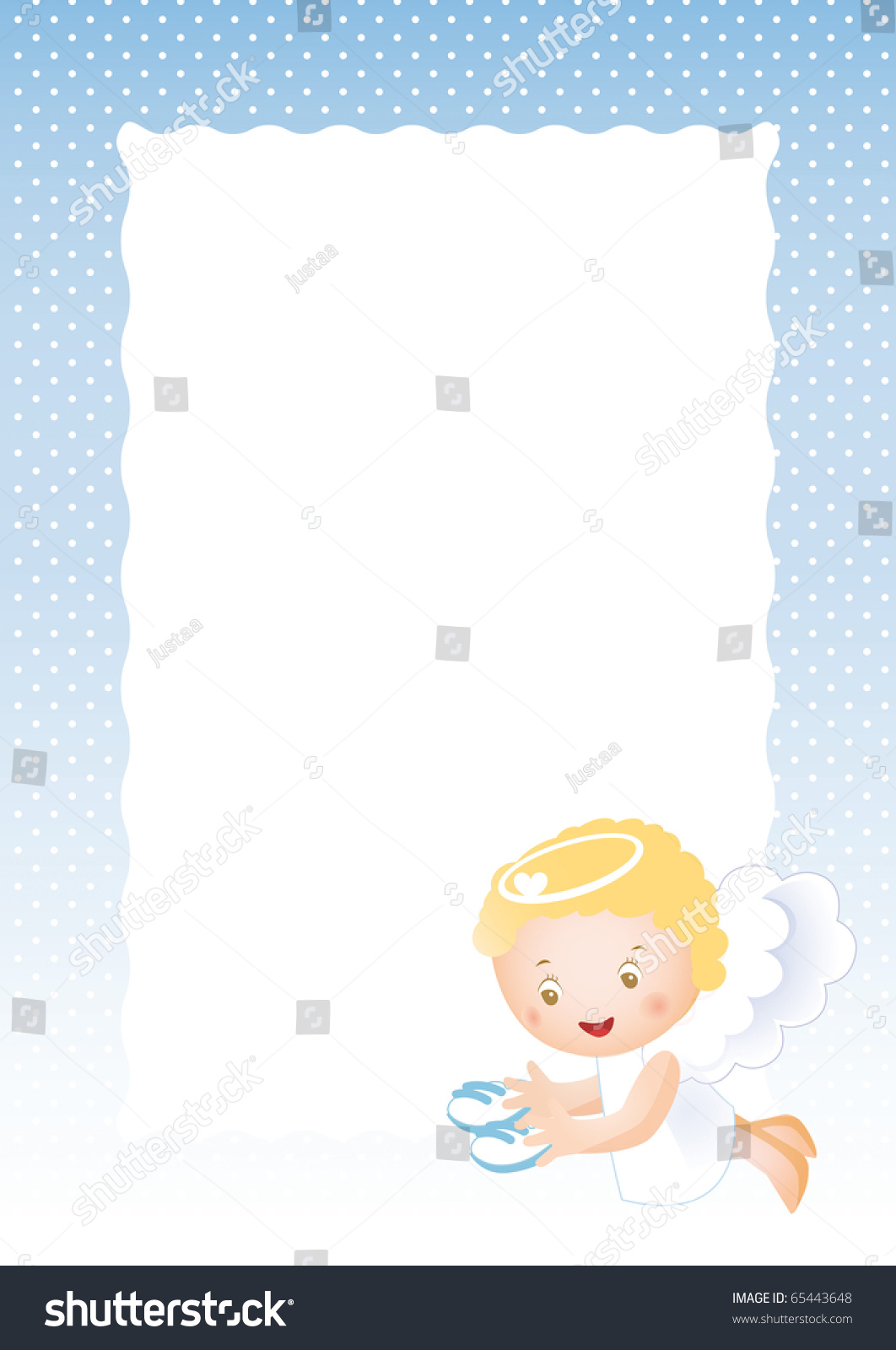 Baby Frame On Born Boy Stock Vector Illustration 65443648 : Shutterstock