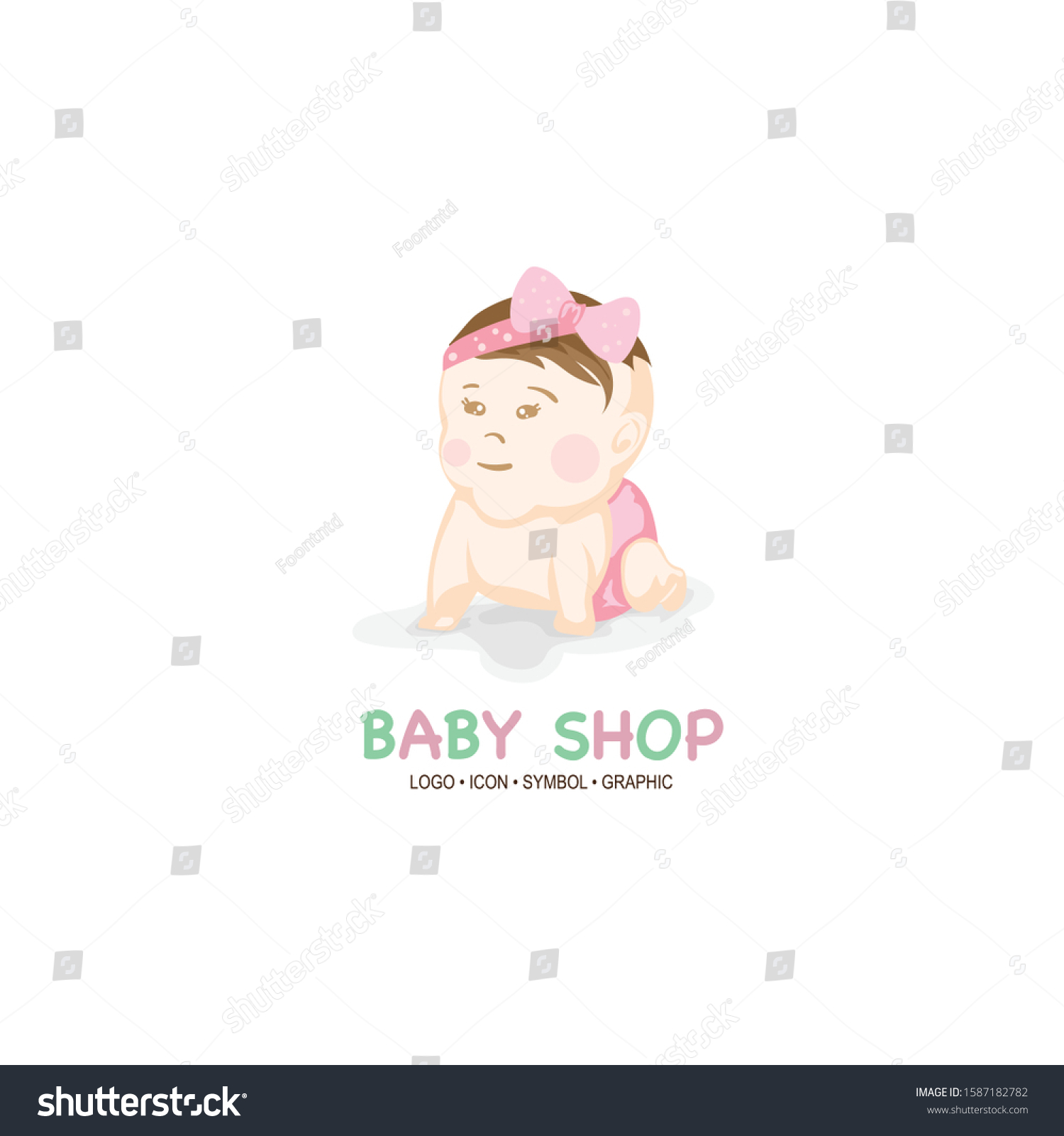 Baby Graphic Icon Symbol Logo Stock Vector (Royalty Free) 1587182782 ...