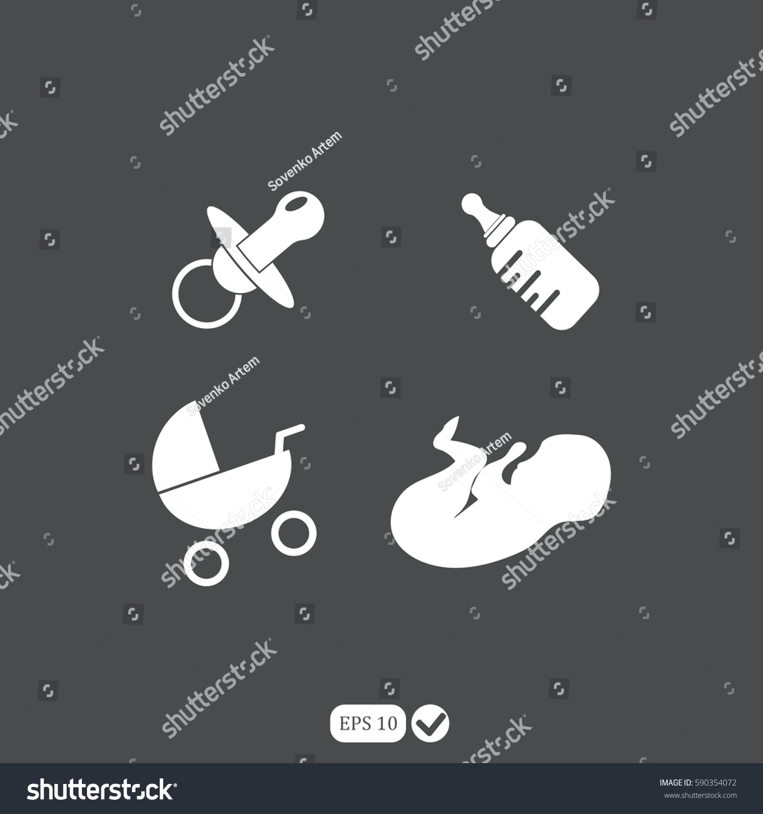 Baby Icons Stock Vector Royalty Free 590354072 Shutterstock