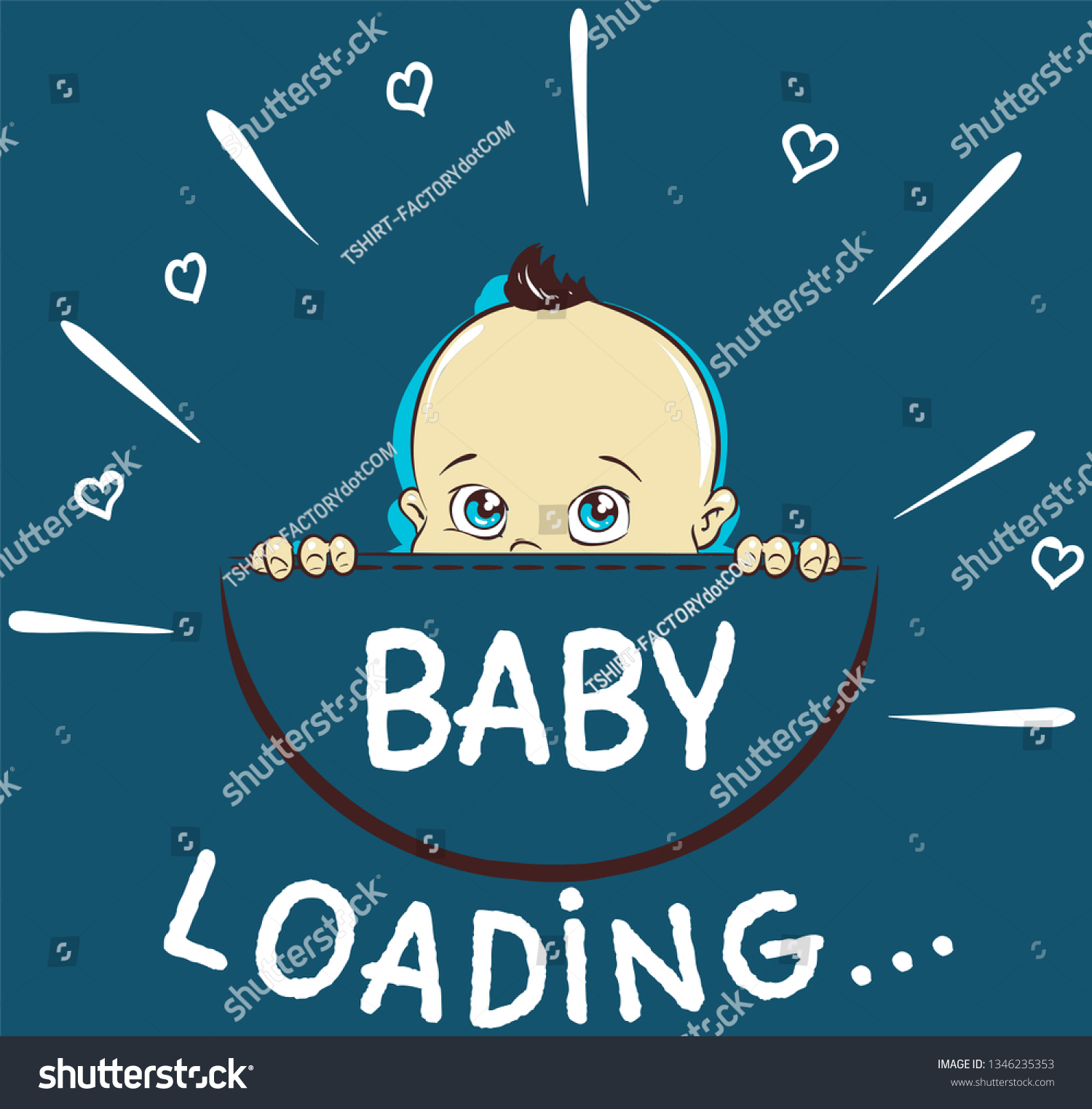 Baby Loadingplease Wait Stock Vector Royalty Free