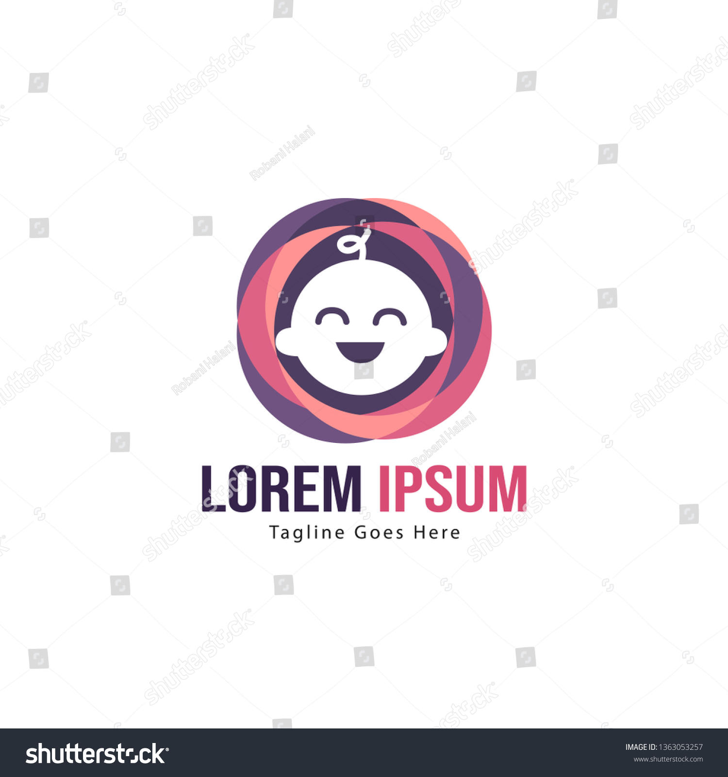 Baby Logo Template Design Minimalist Baby Stock Vector (Royalty Free ...