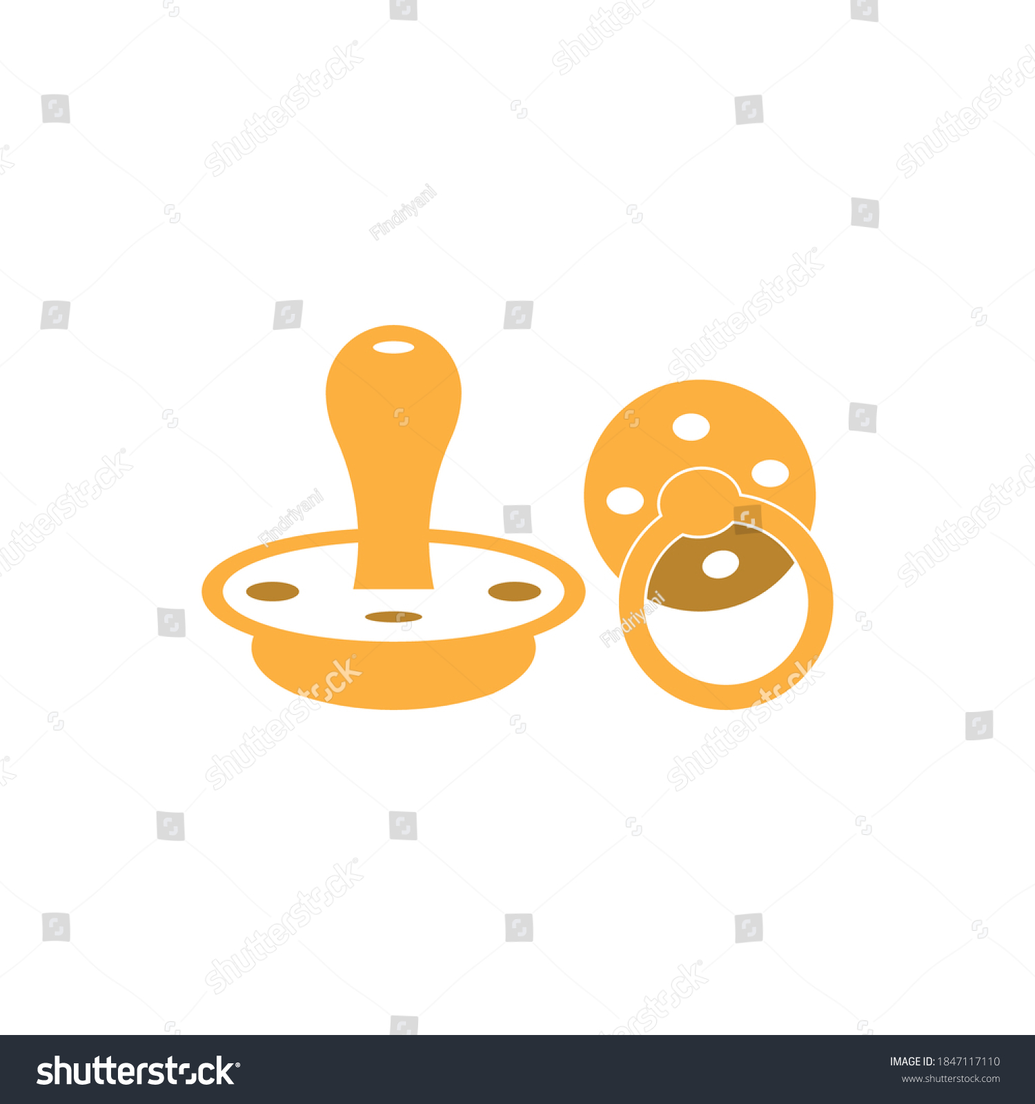Baby Pacifier Logo Vector Template Stock Vector (Royalty Free