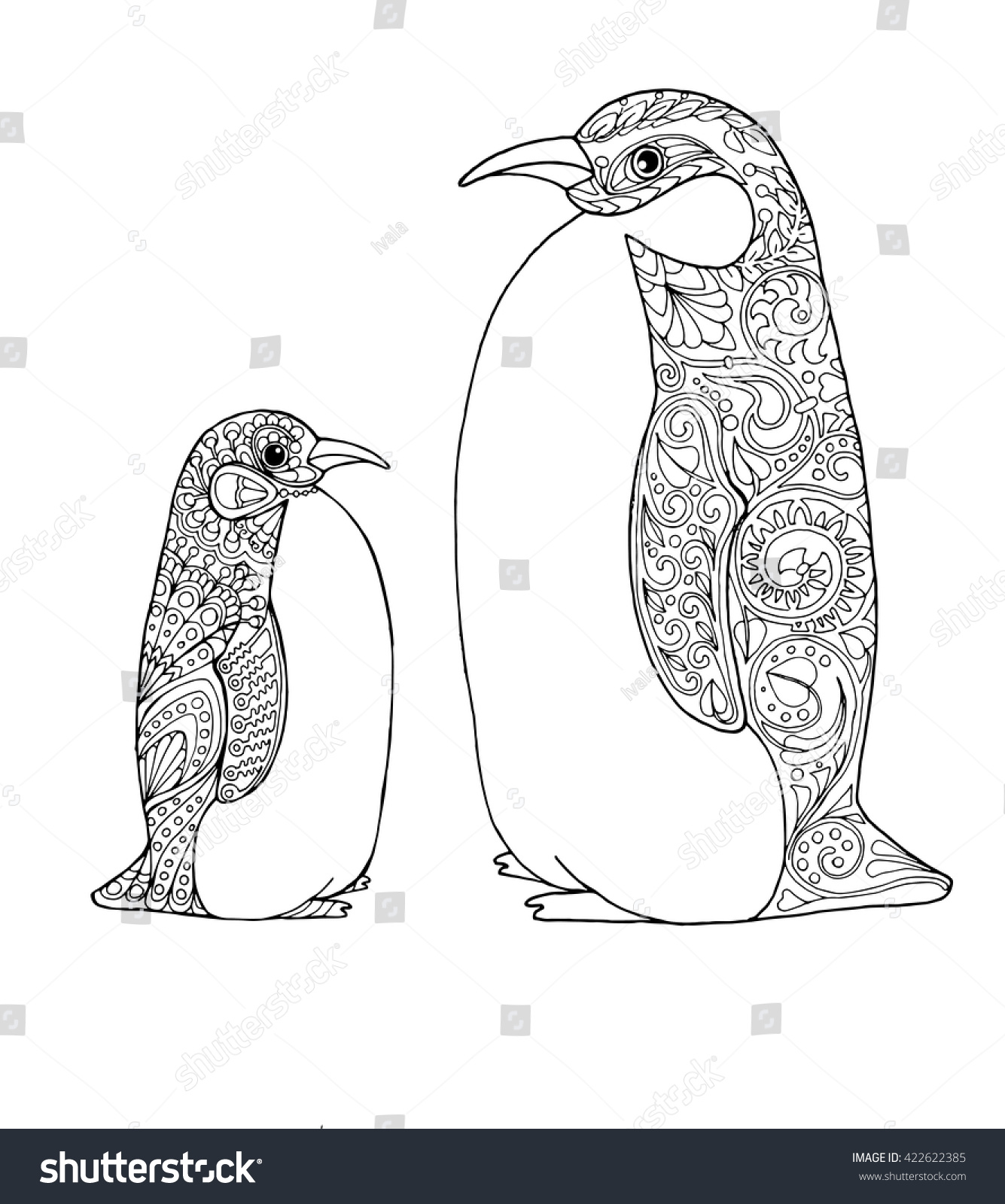 Image result for adult coloring penguins
