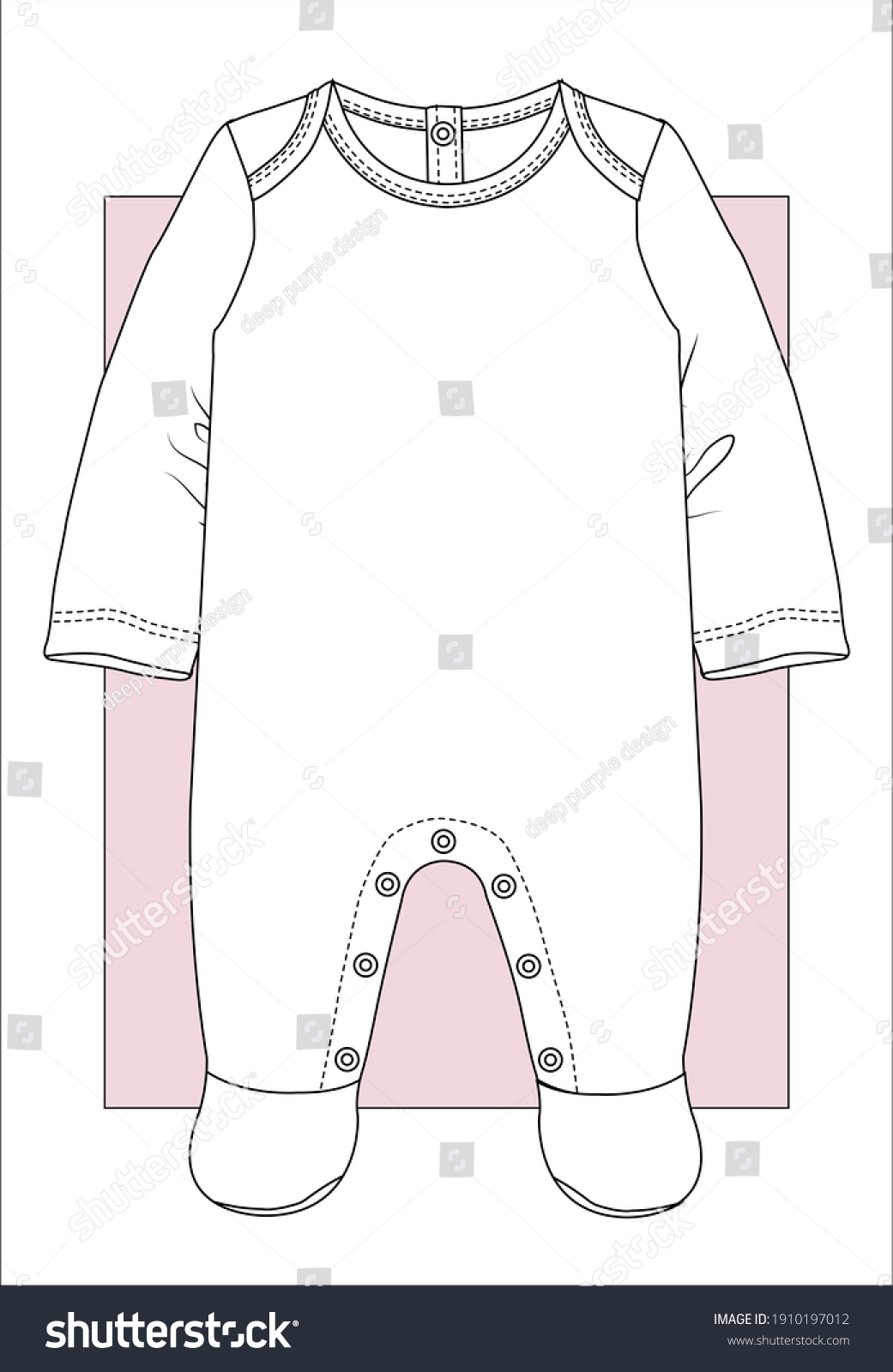 Baby Romper Design Baby Clothes Flat Stock Vector (Royalty Free ...