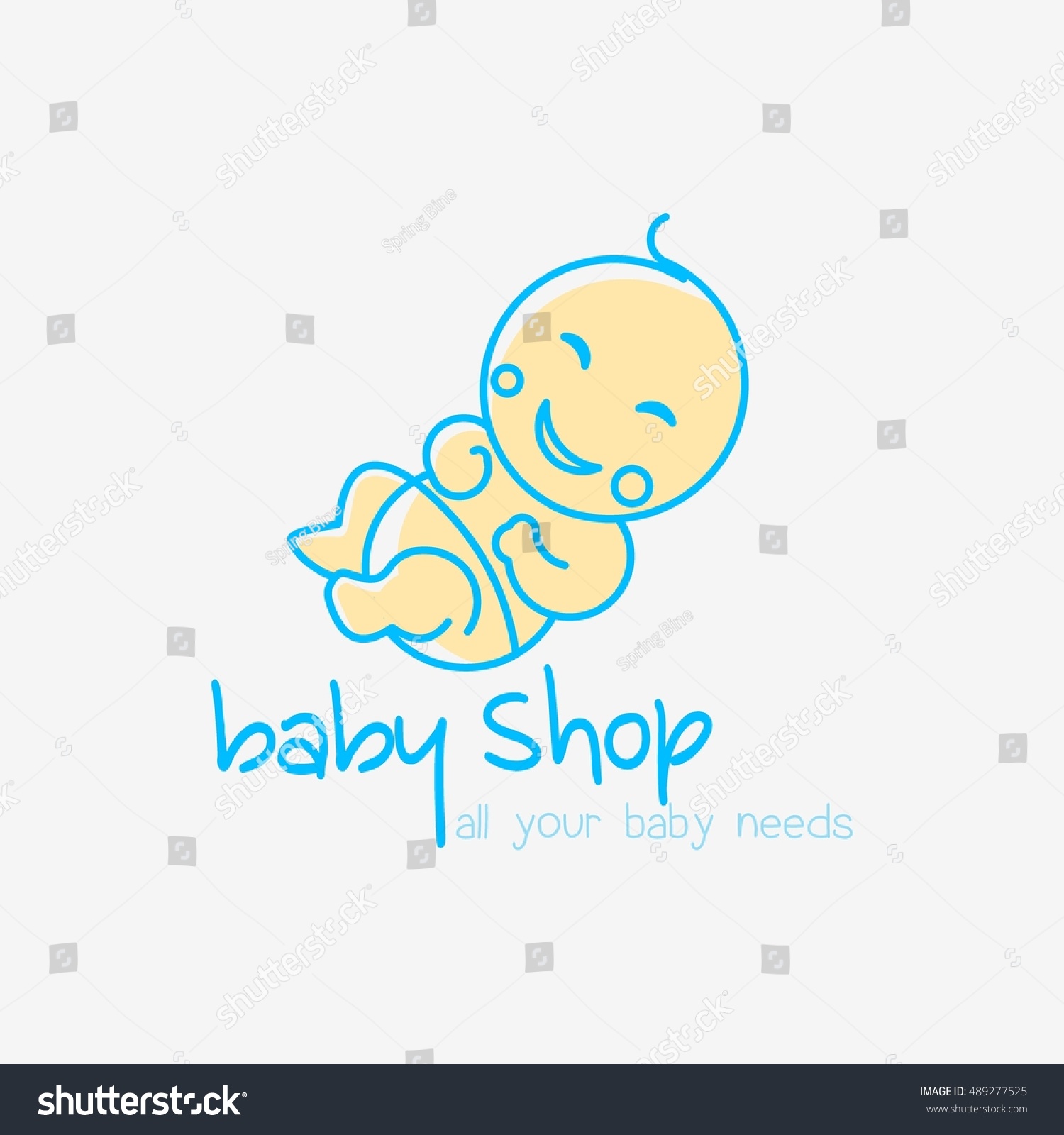 Baby Shop Logo Design Template Vector Stock Vector (Royalty Free ...