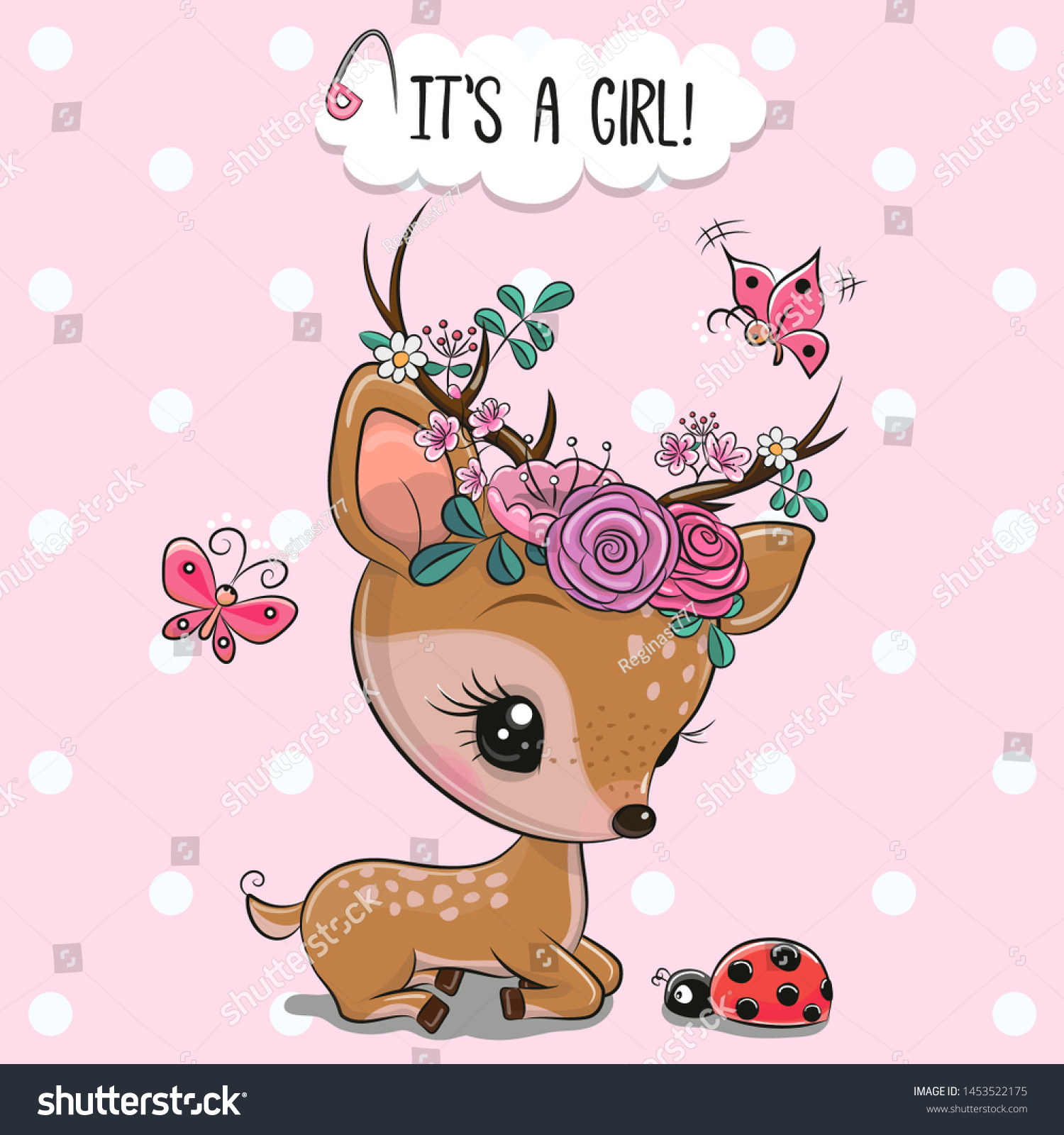 deer girl baby shower