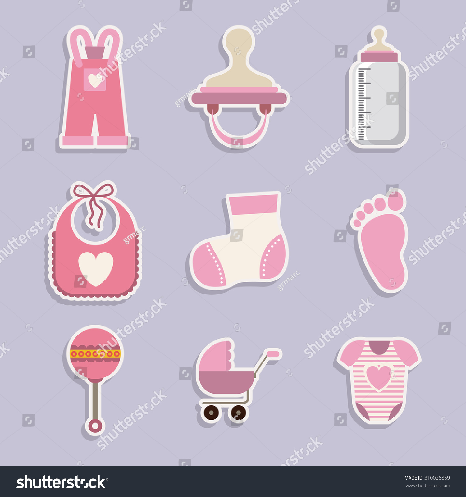 Baby Shower Digital Design Vector Illustration Stock Vector Royalty Free 310026869