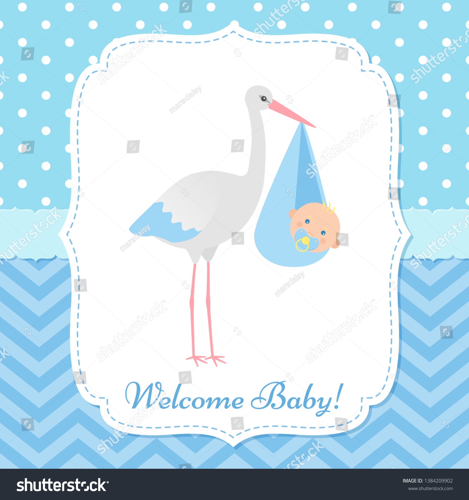 baby boy welcome party invitation