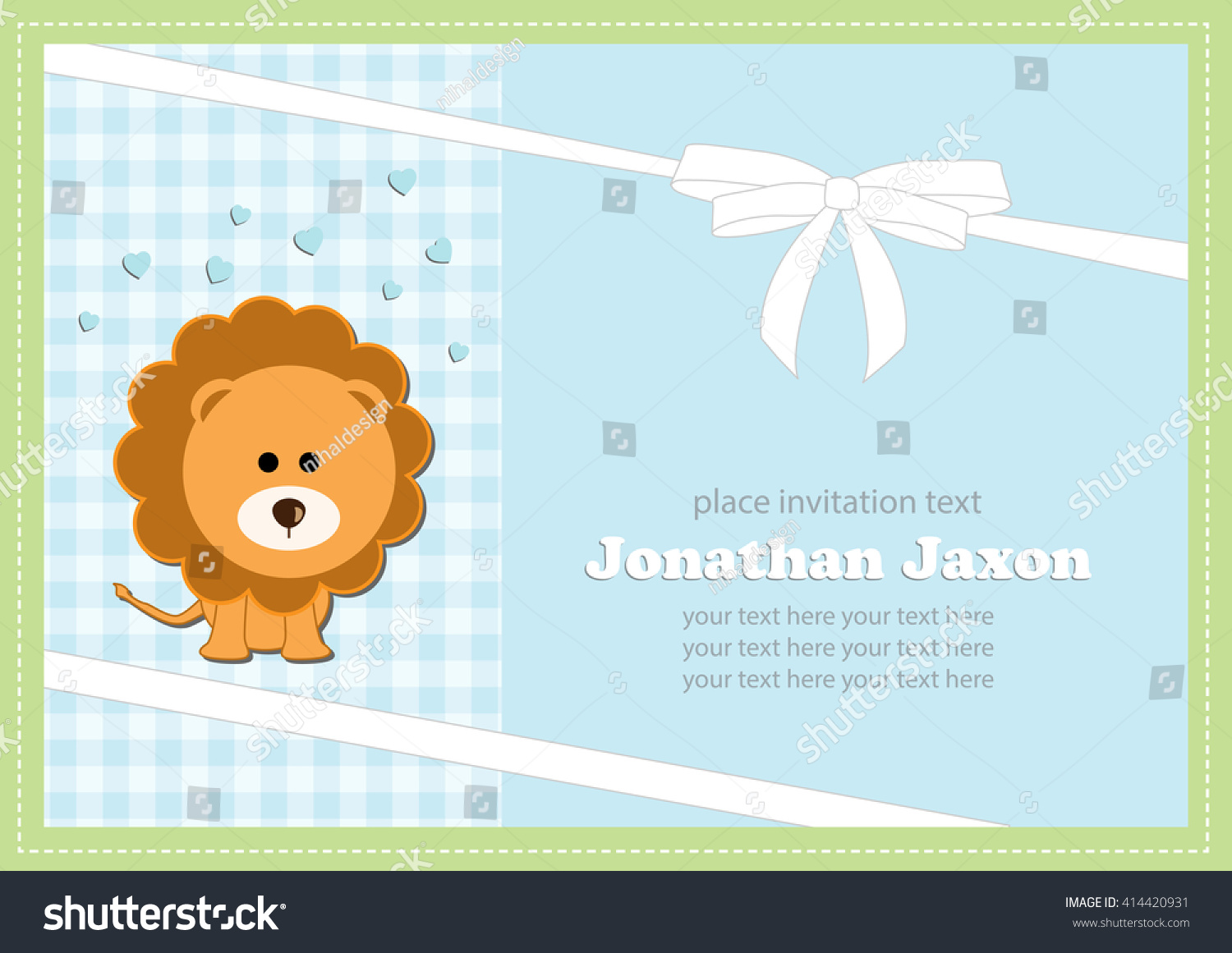 Baby Shower Invitation Vector Illustration Stock Vector (Royalty Free