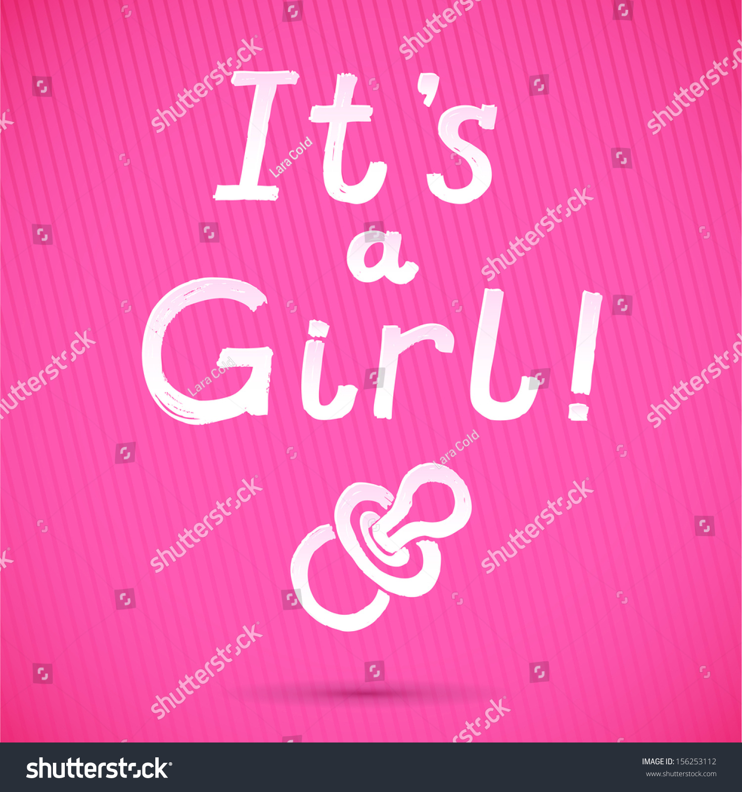 Baby Shower Girl Greeting Card Cute Stock Vector Royalty Free