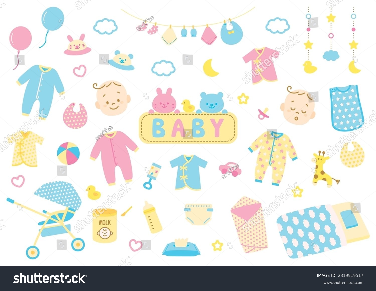 SVG of Baby Simple Vector Icons Set svg