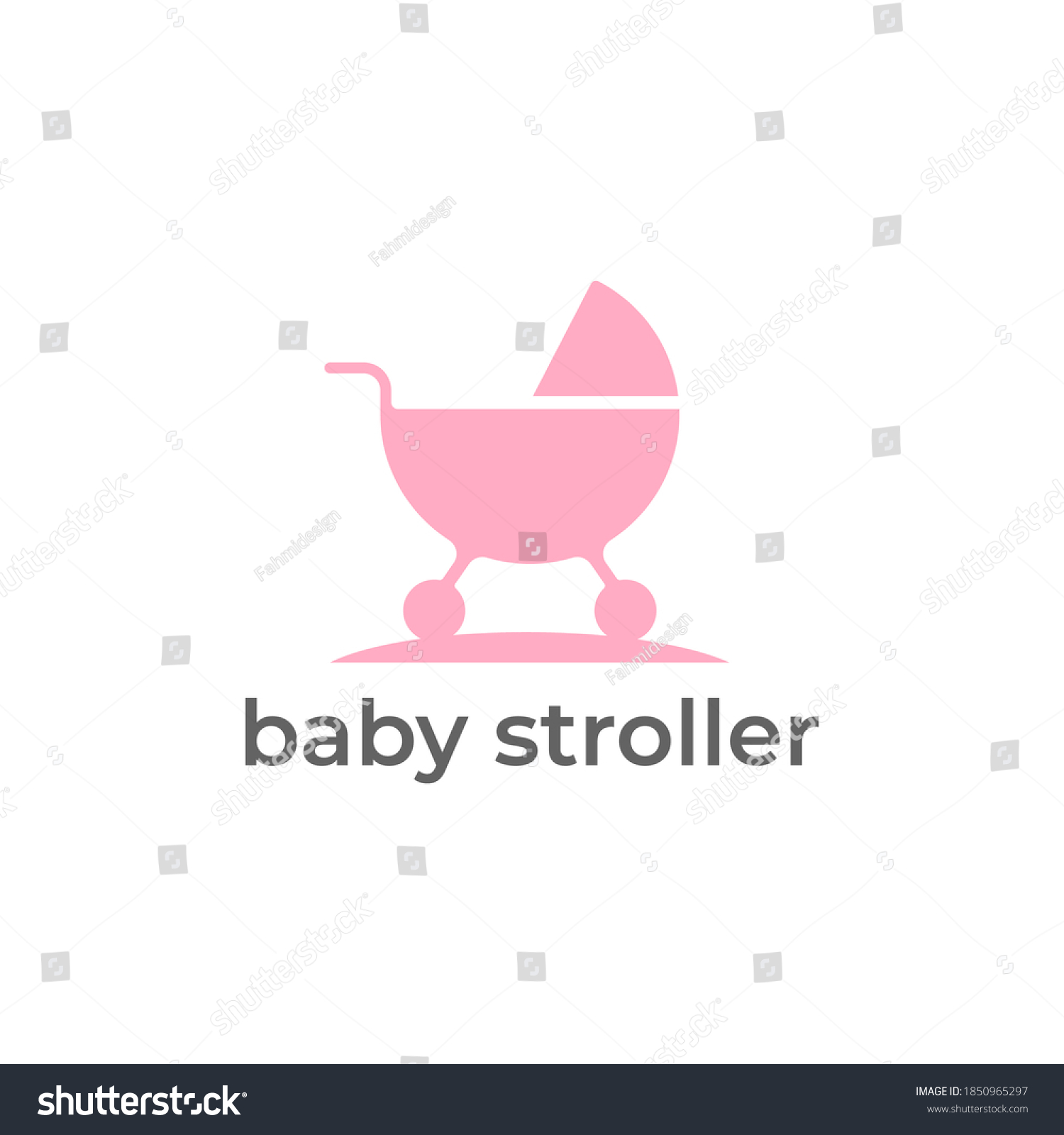 Baby Stroller Logo Vector Emblem Baby Stock Vector (Royalty Free ...