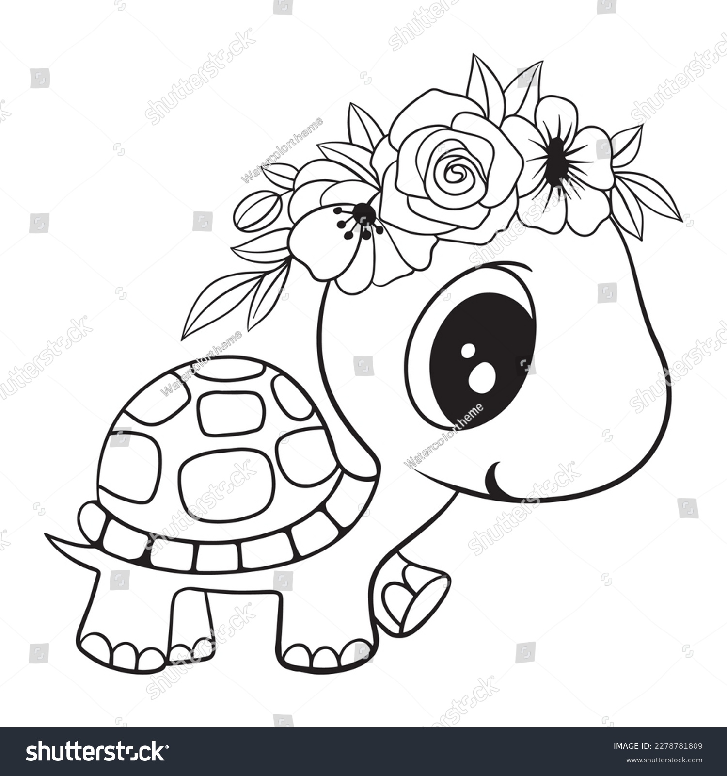 SVG of Baby Turtle svg,Turtle Cut File,Turtle With Flower svg,Turtle Lineart,Floral Turtle svg,Turtle Clipart,Turtle svg,Turtle Png,Sea Turtle svg svg