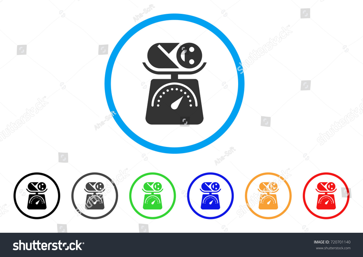Download Baby Weight Rounded Icon Style Flat Stock Vector 720701140 ...